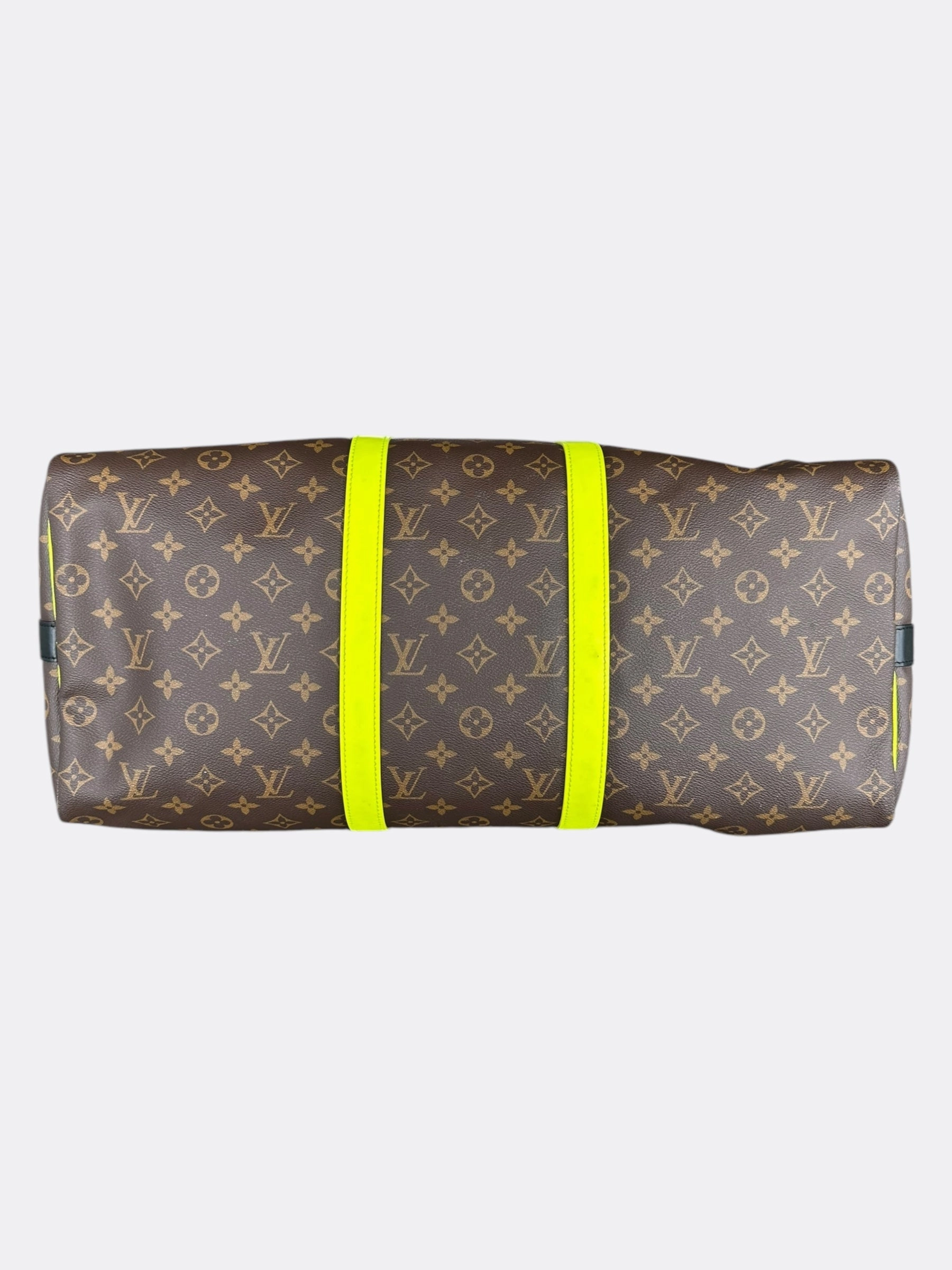 Louis Vuitton Brown & Yellow Monogram Keepall 50