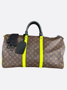 Louis Vuitton Brown & Yellow Monogram Keepall 50