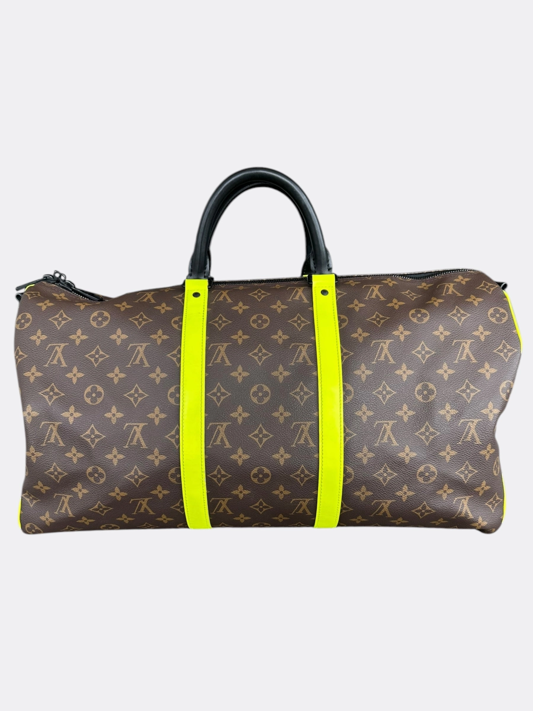 Louis Vuitton Brown & Yellow Monogram Keepall 50