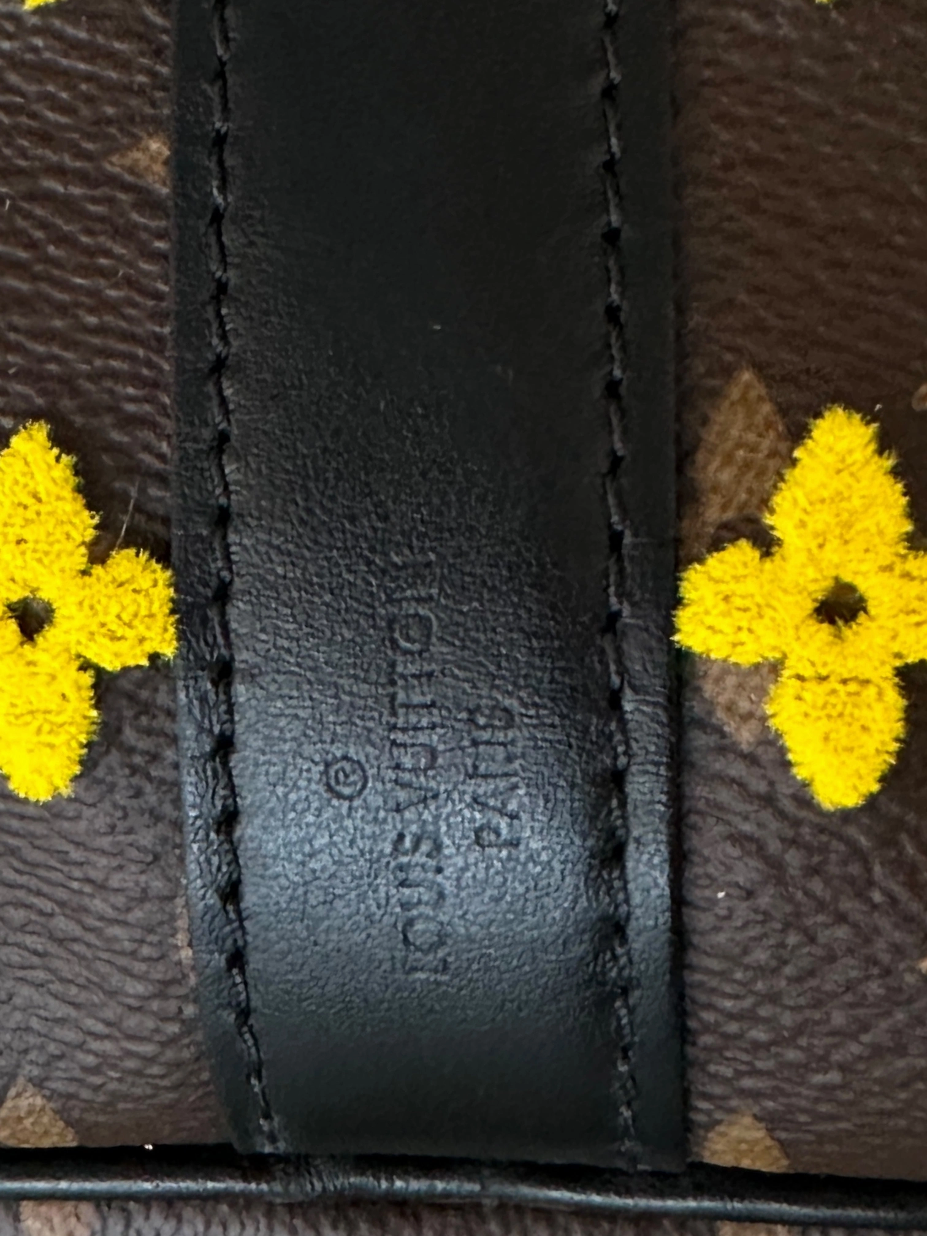 Louis Vuitton Brown & Yellow Tuffetage Monogram Triangle Keepall 50