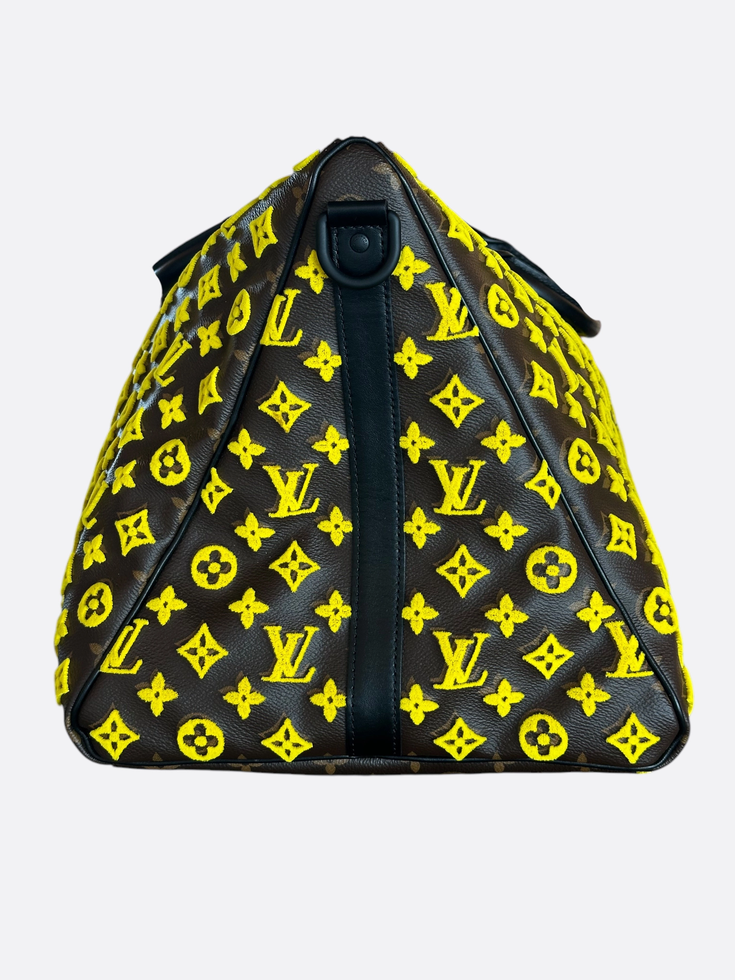 Louis Vuitton Brown & Yellow Tuffetage Monogram Triangle Keepall 50