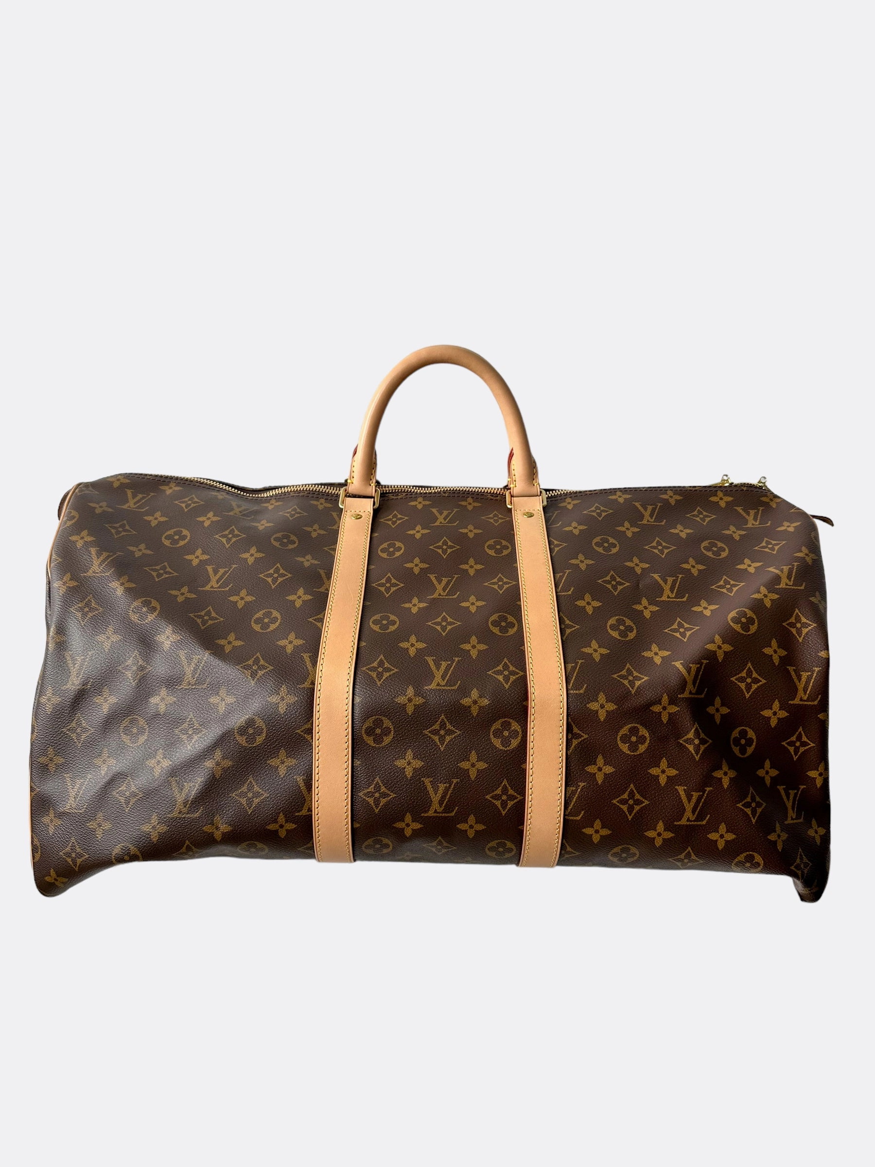 Louis Vuitton Brown Monogram Keepall 55
