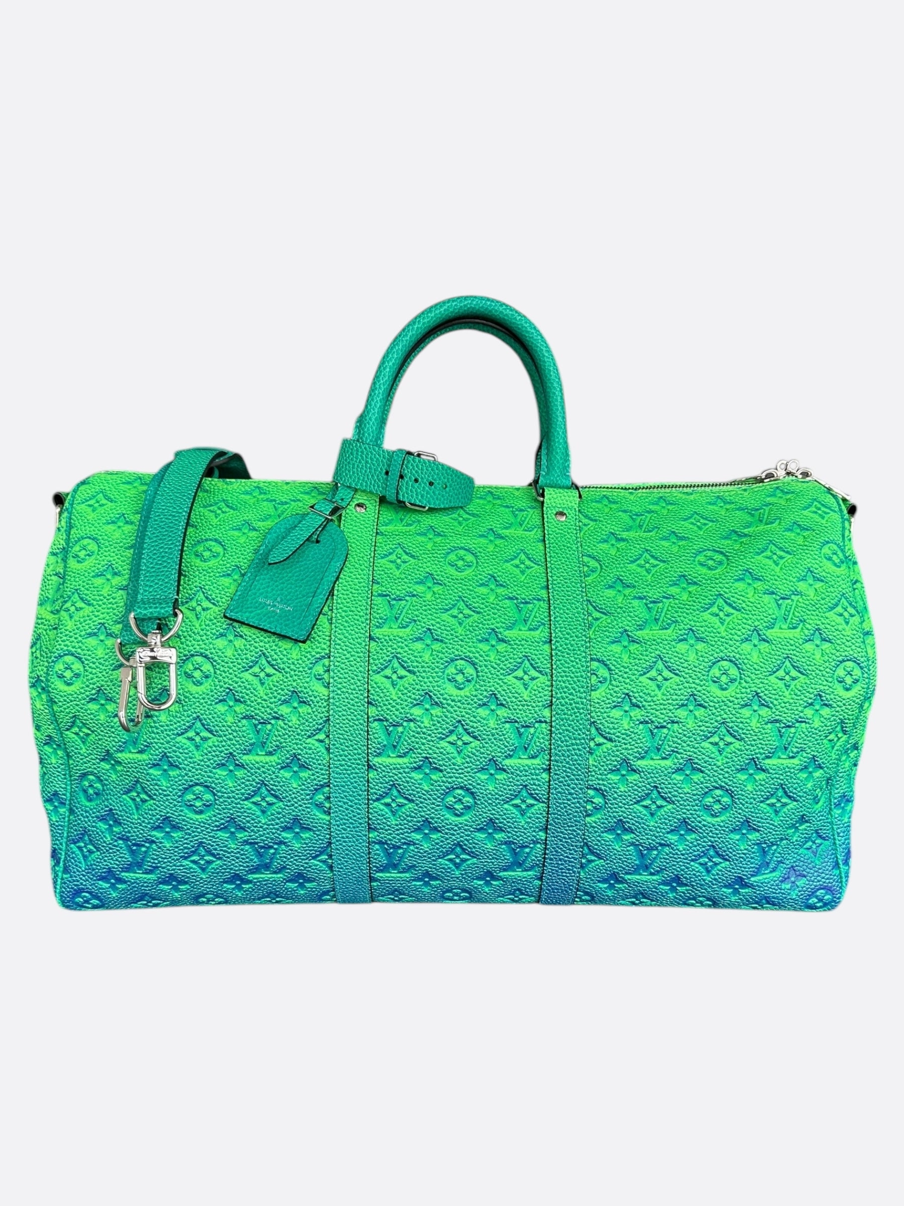 Louis Vuitton Green & Blue Monogram Illusion Keepall 50