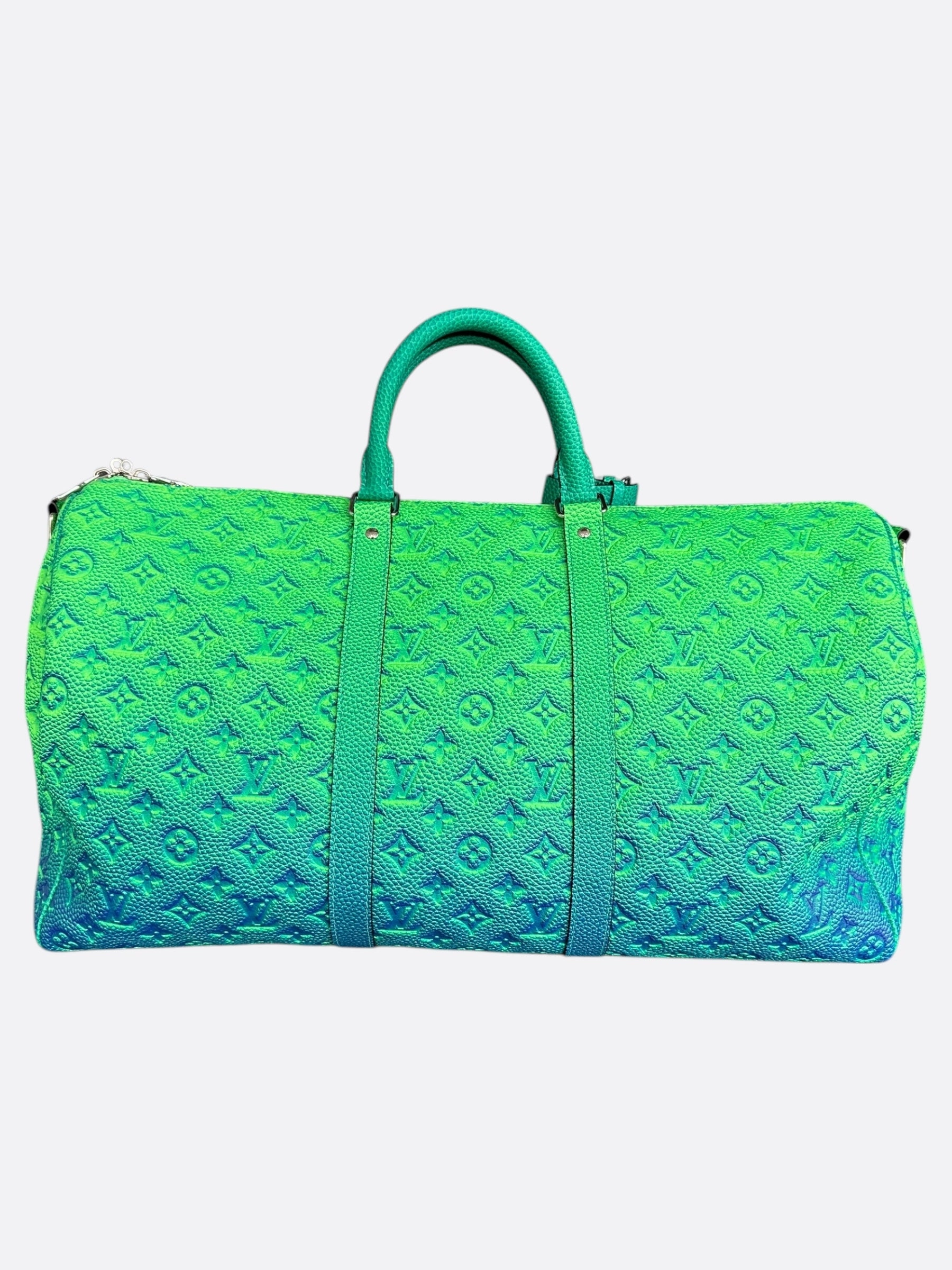 Louis Vuitton Green & Blue Monogram Illusion Keepall 50