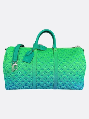 Louis Vuitton Green & Blue Monogram Illusion Keepall 50