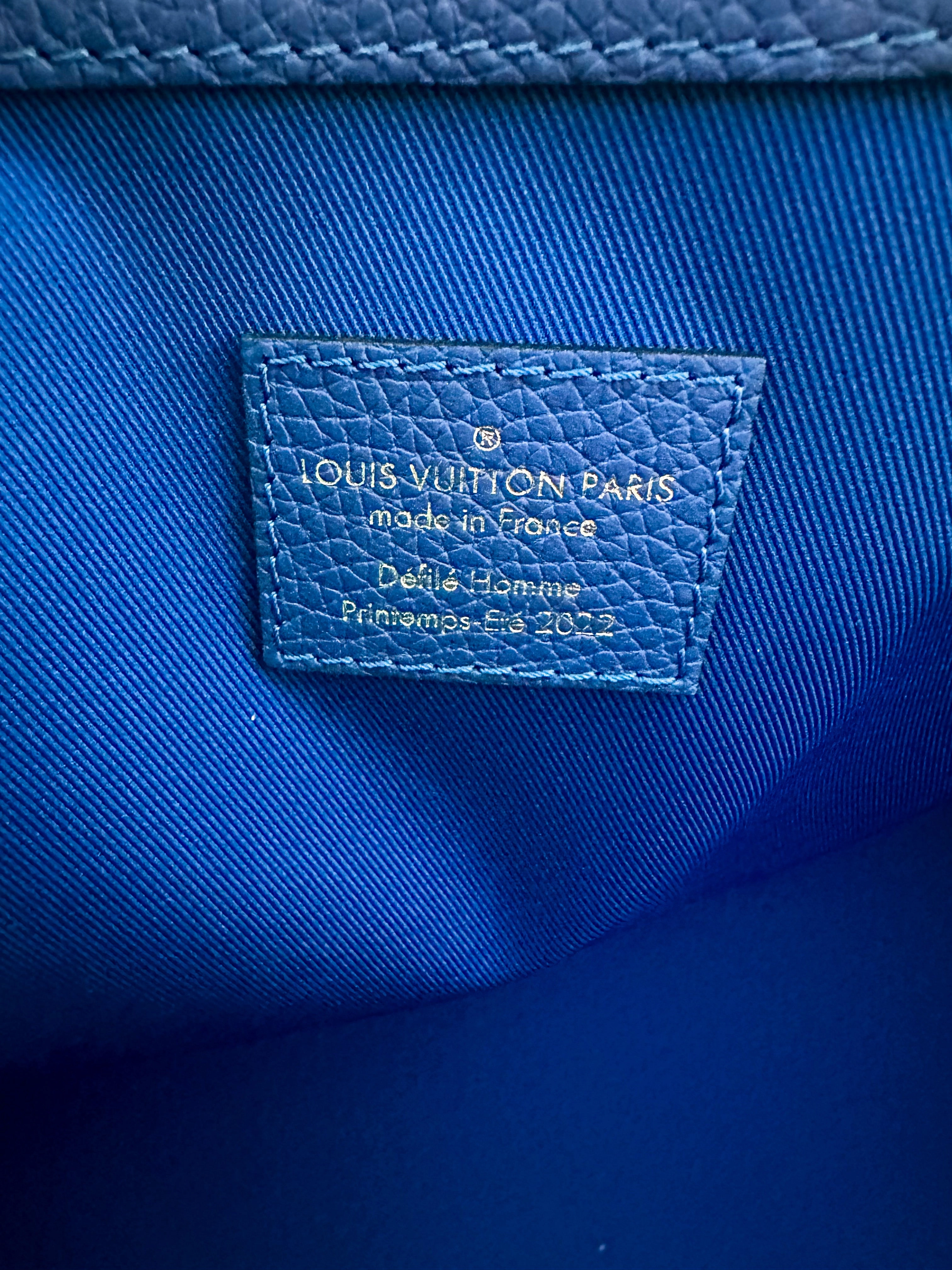 Louis Vuitton Green & Blue Monogram Illusion Keepall Tote