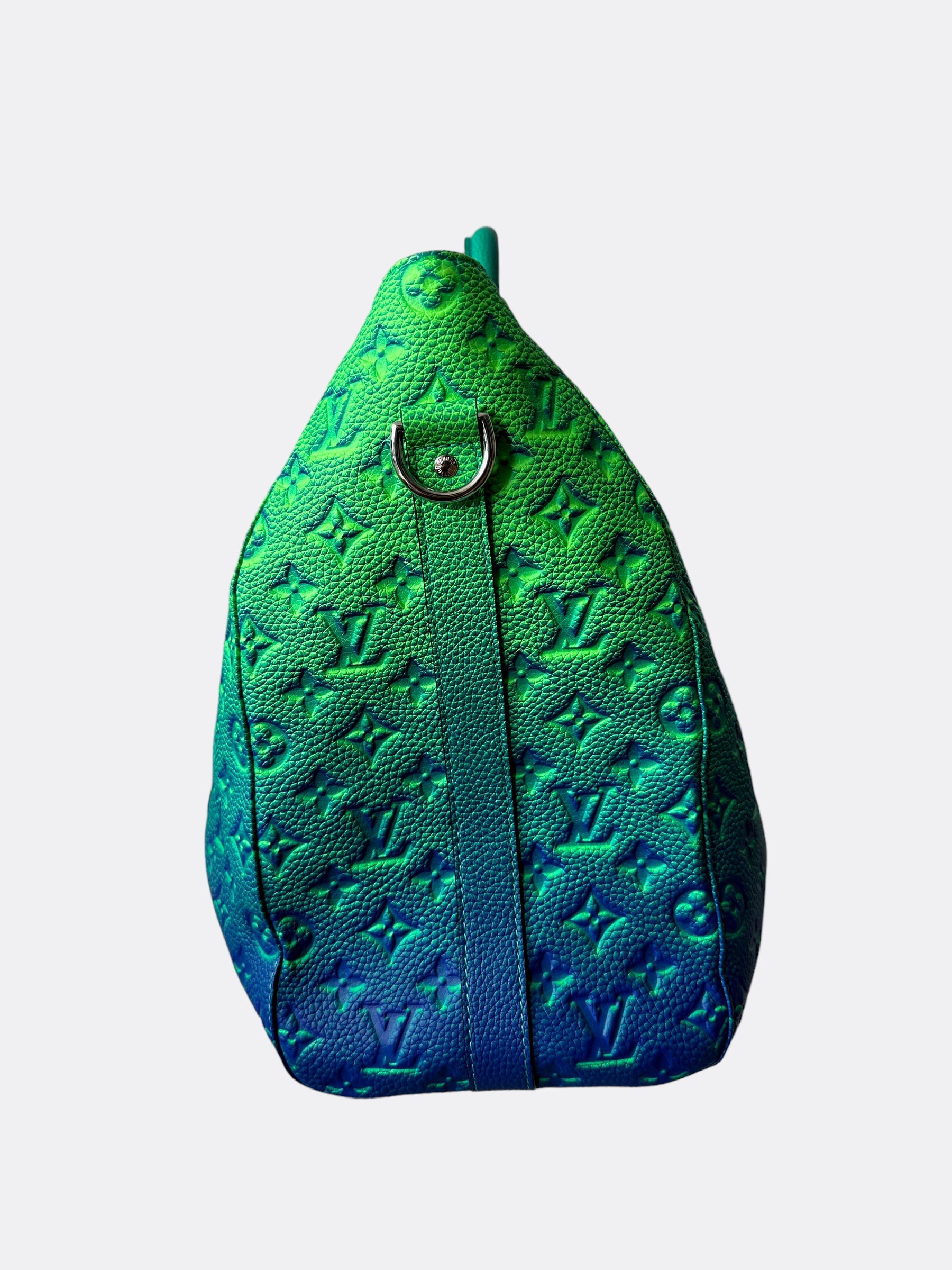 Louis Vuitton Green & Blue Monogram Illusion Keepall Tote