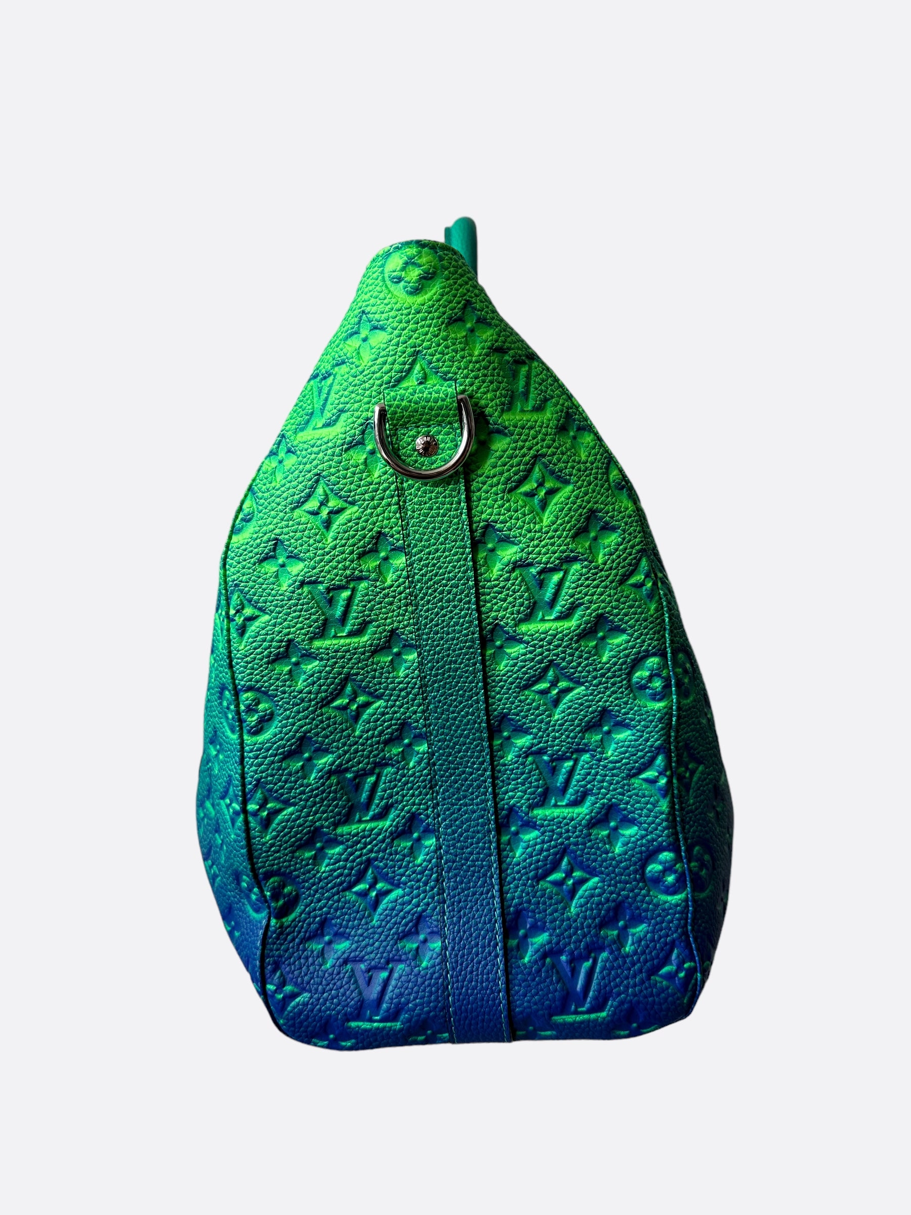Louis Vuitton Green & Blue Monogram Illusion Keepall Tote
