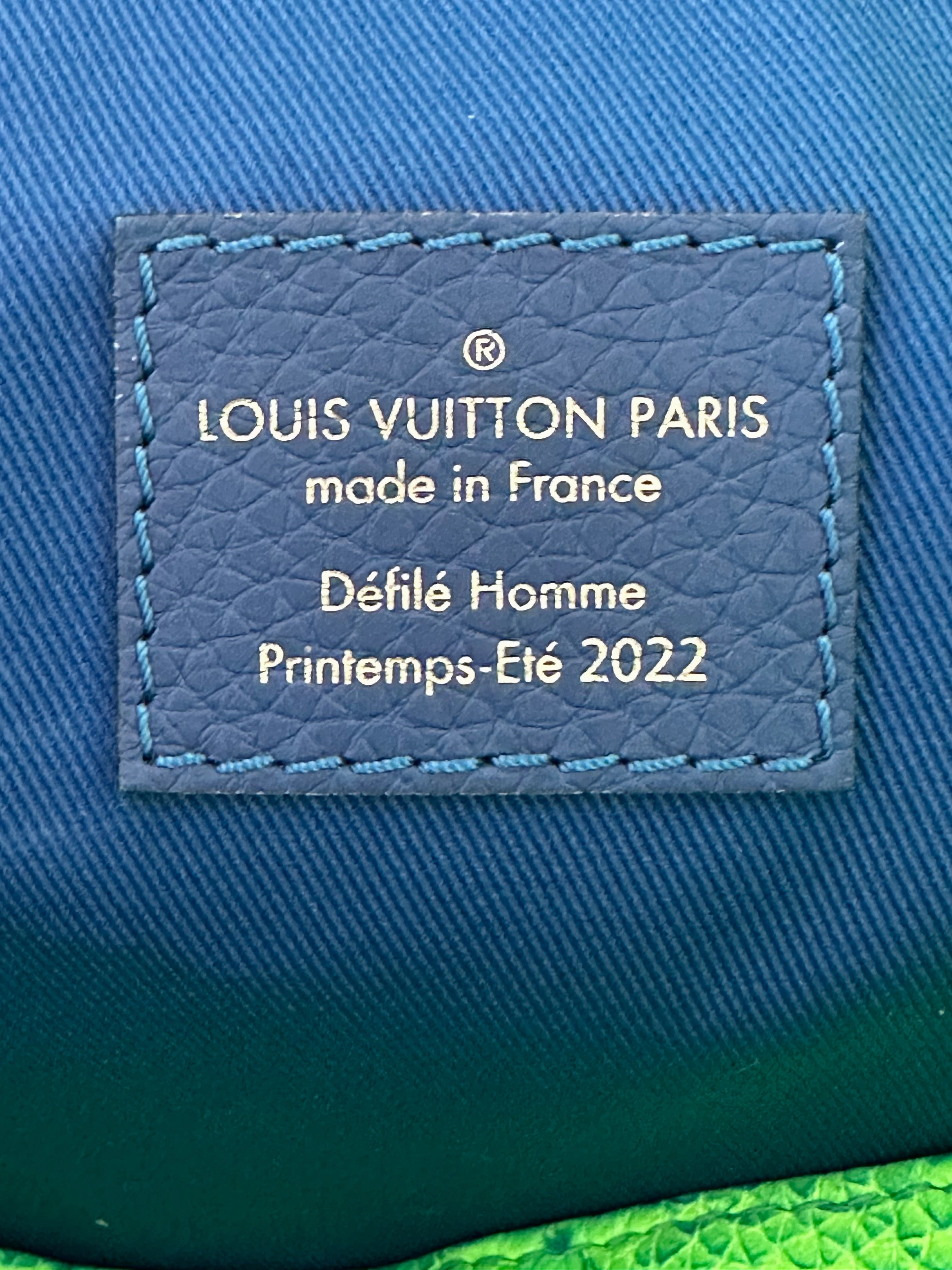 Louis Vuitton Green & Blue Monogram Illusion Keepall Tote