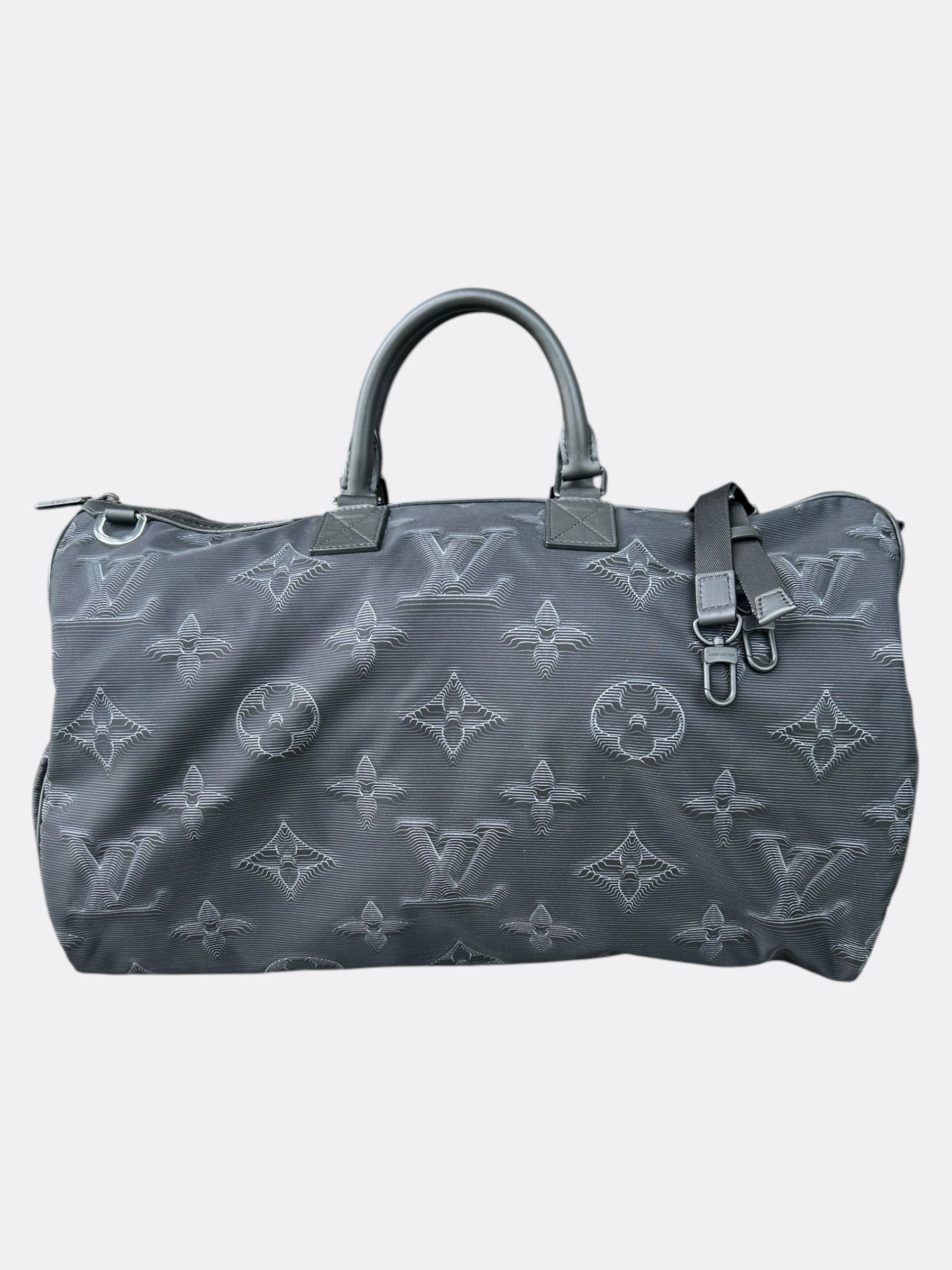 Louis Vuitton Grey & Green 2054 Monogram Reversible Keepall 50