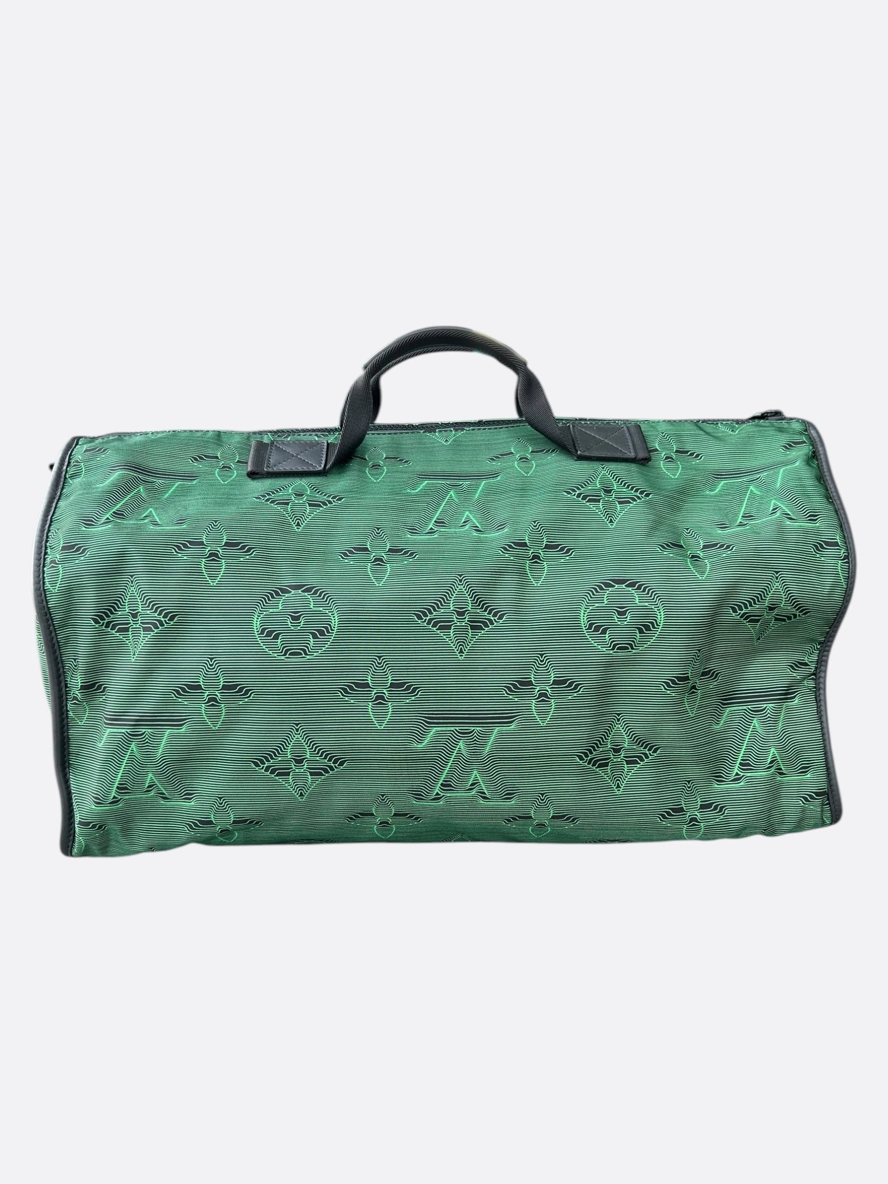 Louis Vuitton Grey & Green 2054 Monogram Reversible Keepall 50