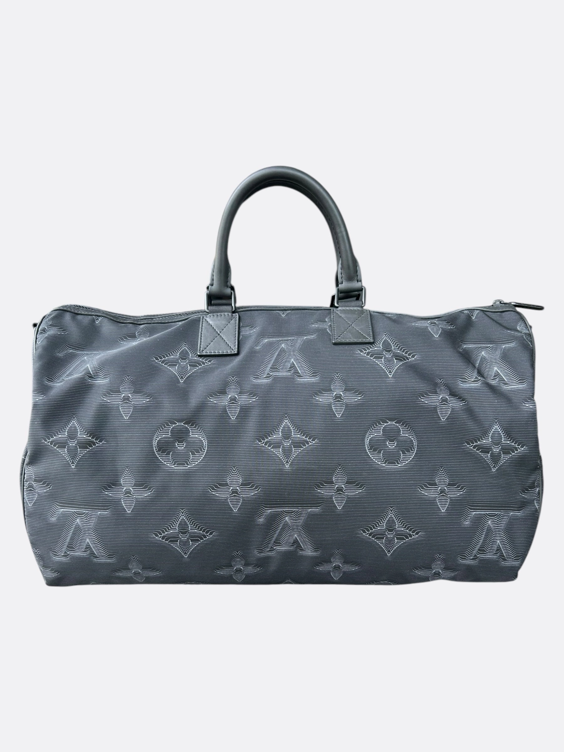 Louis Vuitton Grey & Green 2054 Monogram Reversible Keepall 50