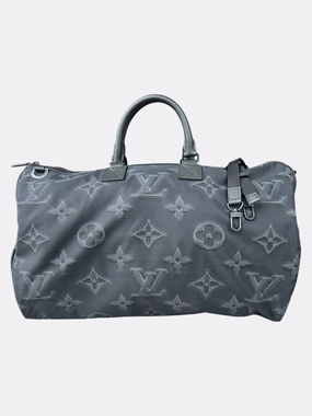 Louis Vuitton Grey & Green 2054 Monogram Reversible Keepall 50