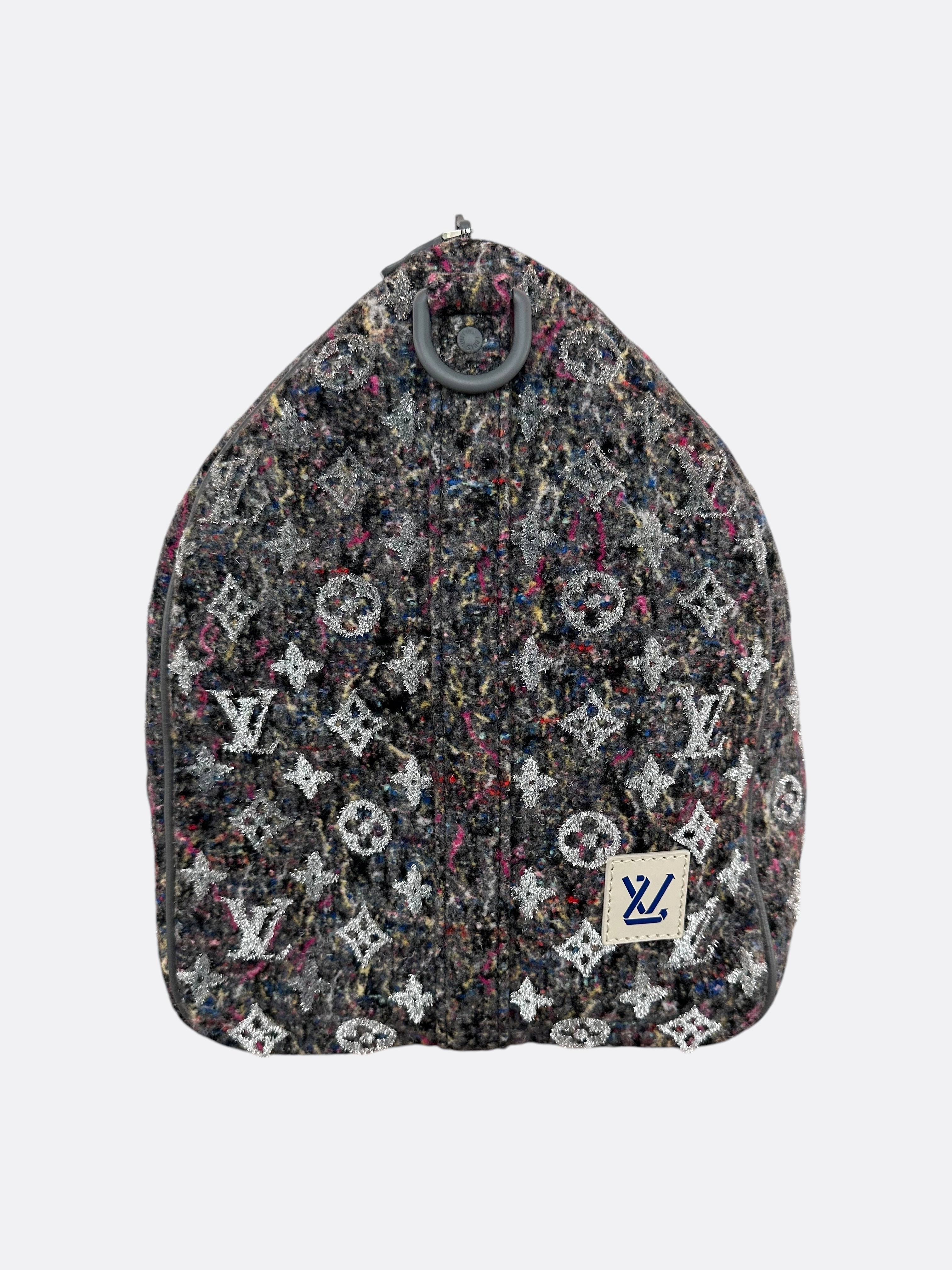 Louis Vuitton Grey & White Monogram Recycle Keepall 50