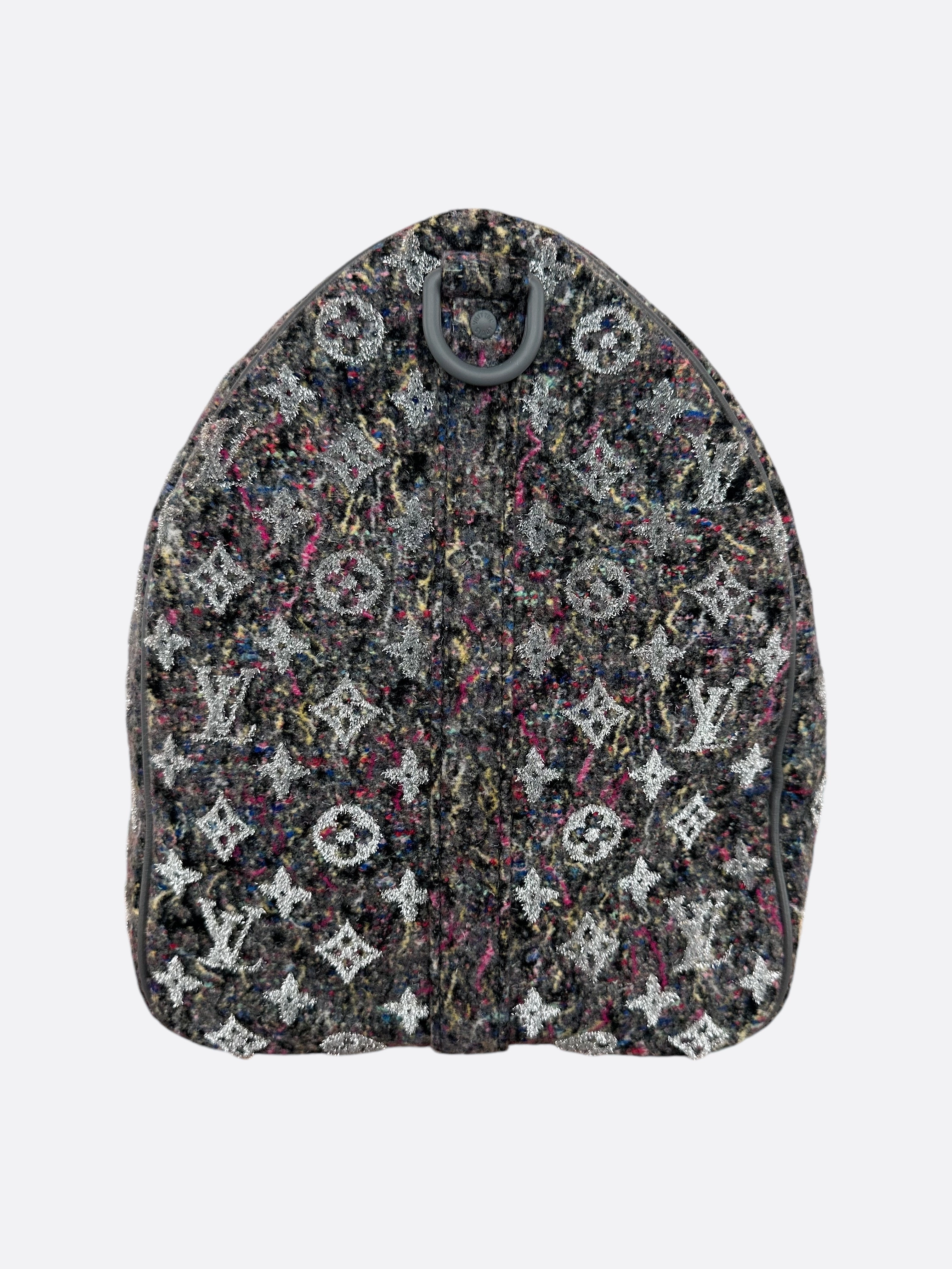 Louis Vuitton Grey & White Monogram Recycle Keepall 50