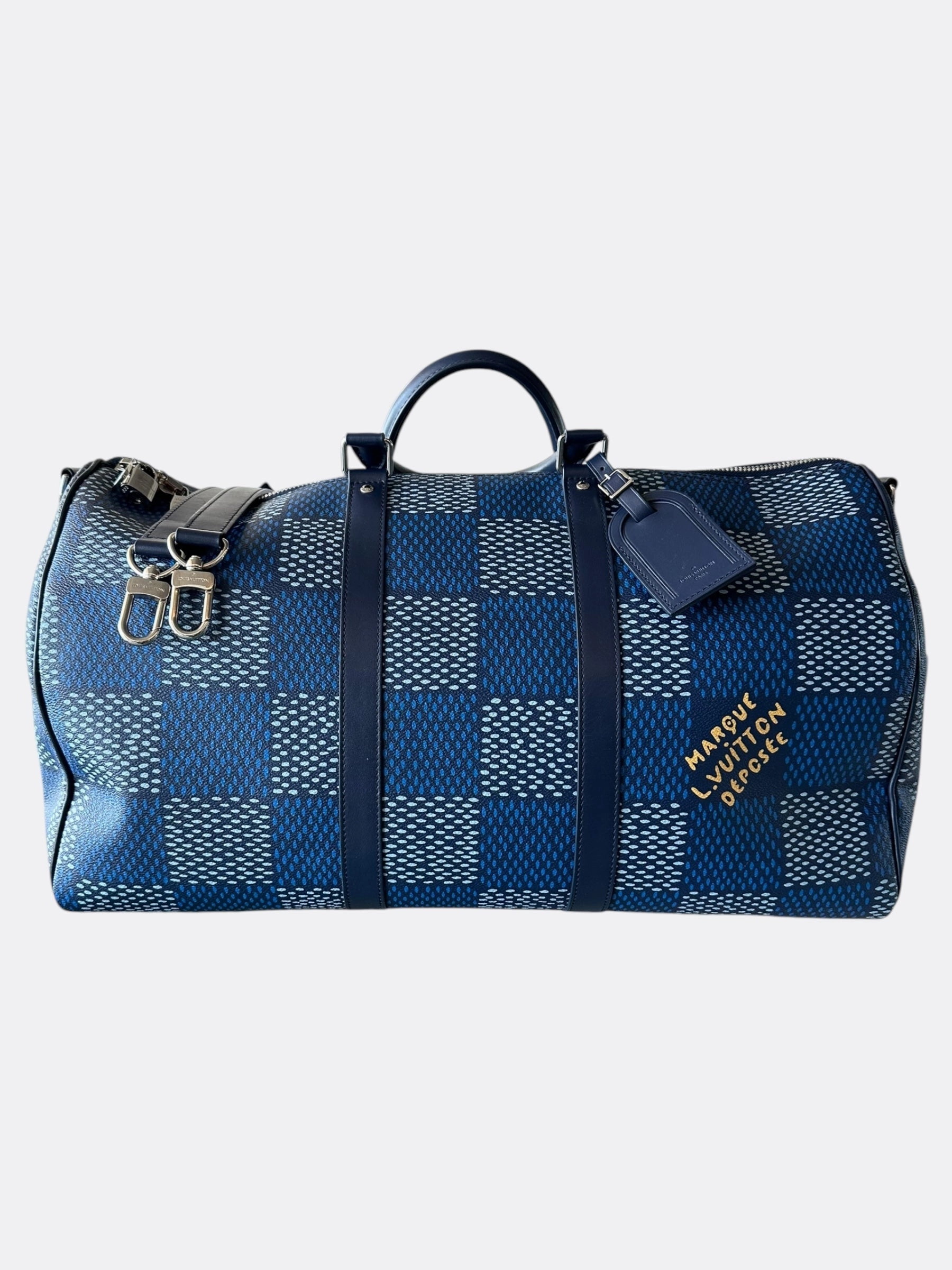 Louis Vuitton Navy & Blue Damier Keepall 50