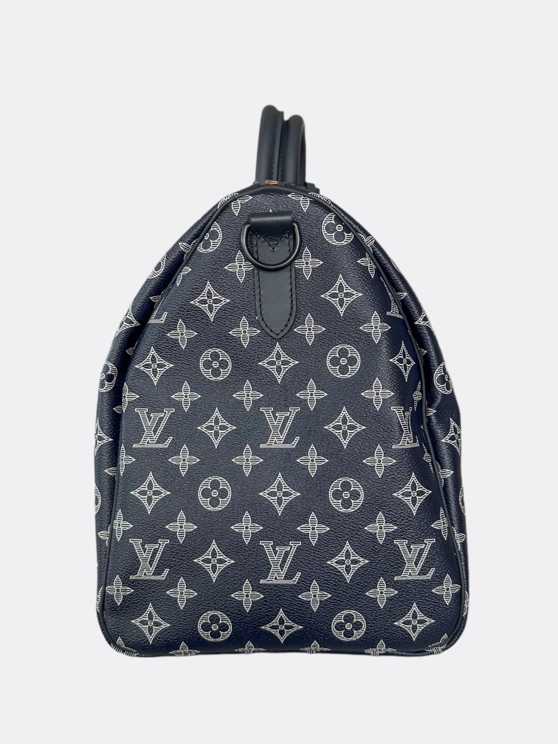 Louis Vuitton Navy Upside Down Monogram Keepall 50