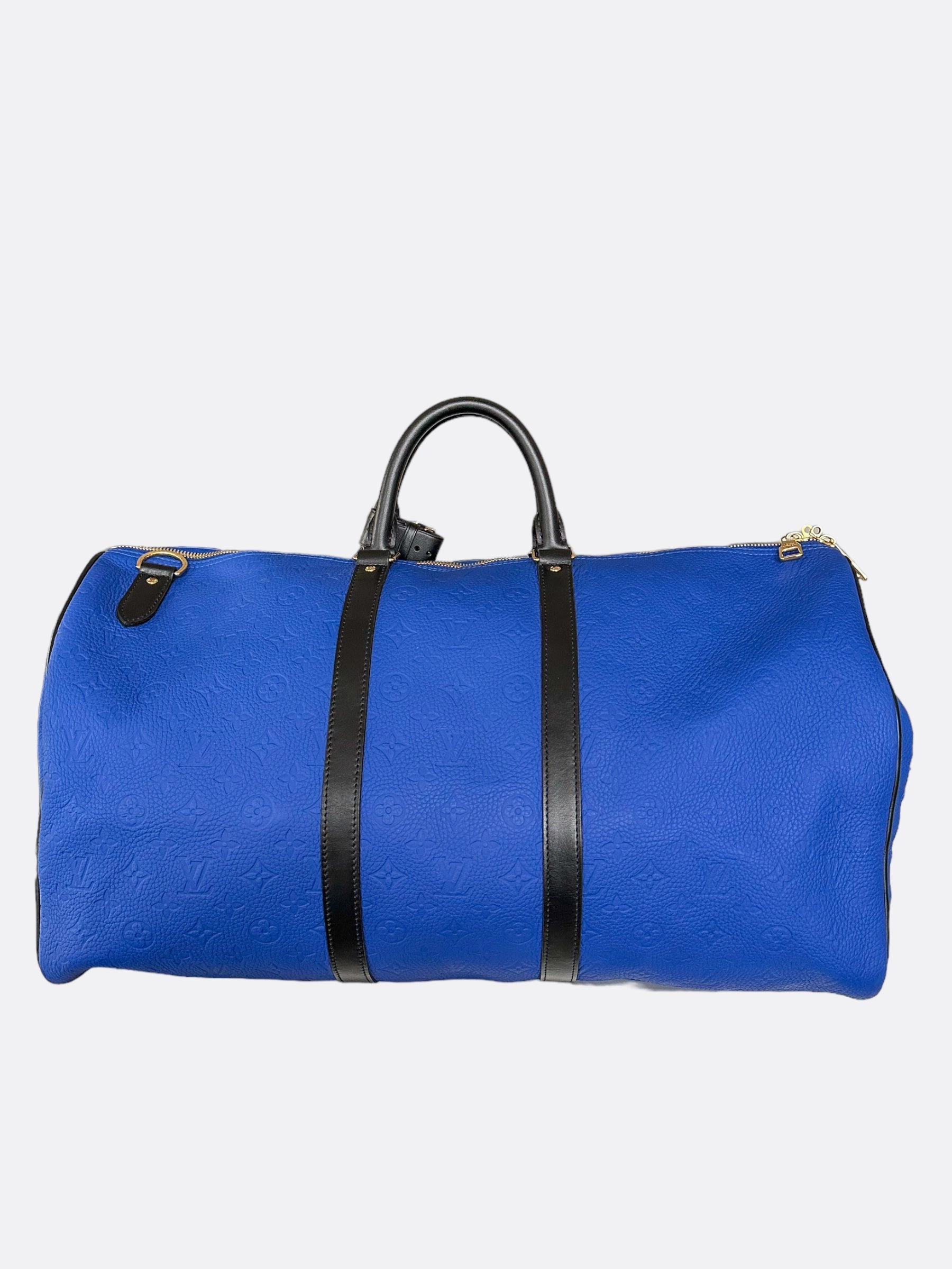 Louis Vuitton NBA Blue Taurillon Monogram Keepall 55
