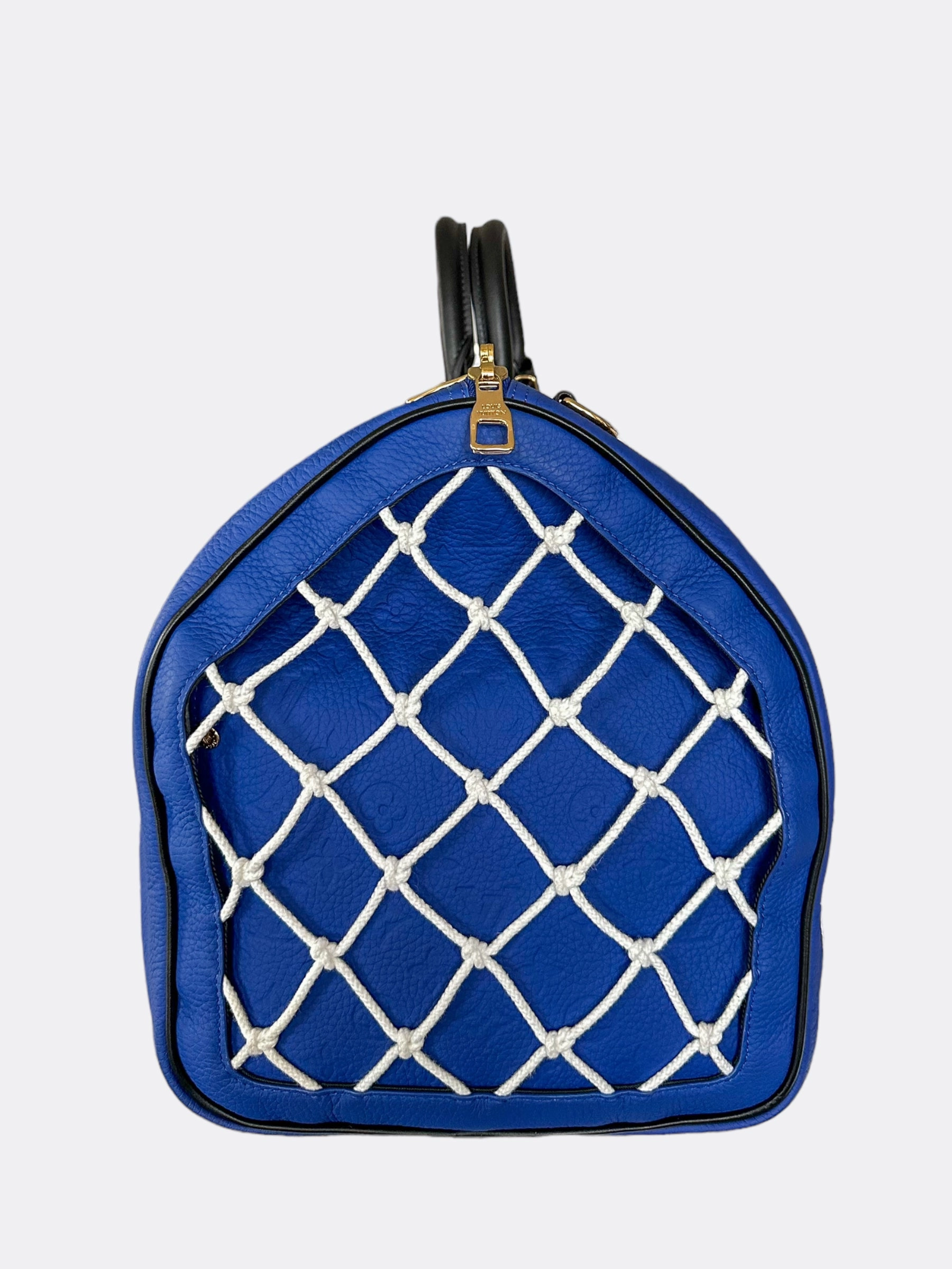 Louis Vuitton NBA Blue Taurillon Monogram Keepall 55