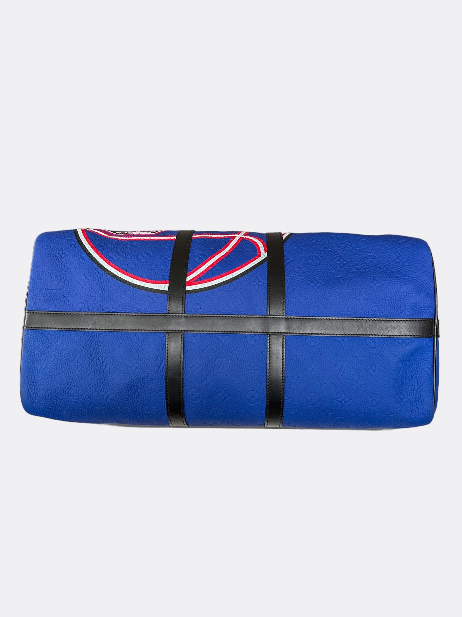 Louis Vuitton NBA Blue Taurillon Monogram Keepall 55