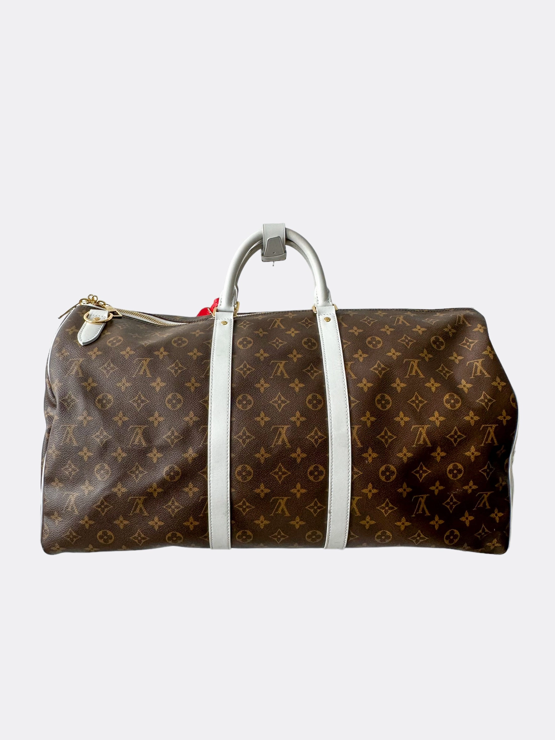 Louis Vuitton NBA Brown & White Monogram Keepall 50