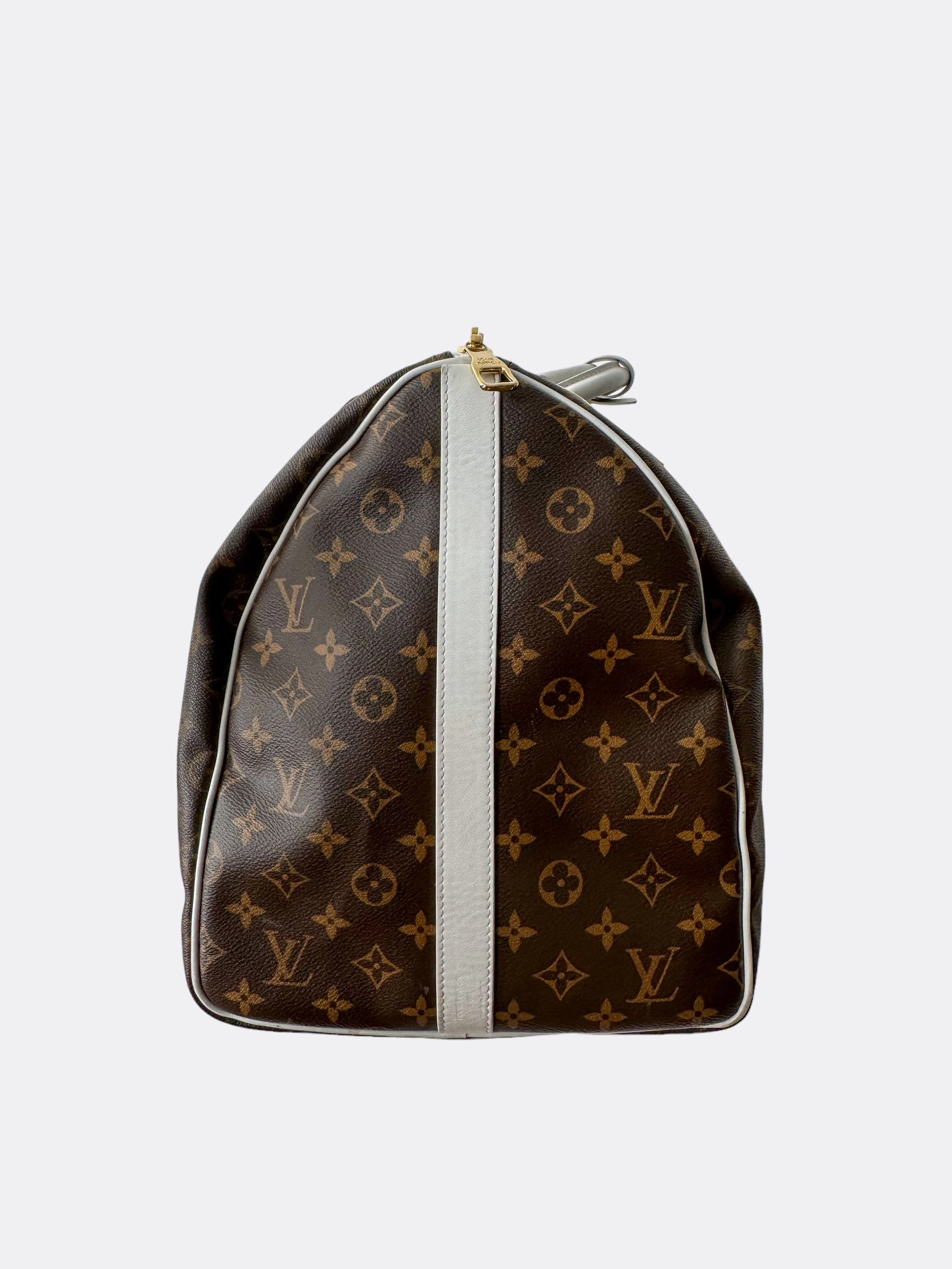 Louis Vuitton NBA Brown & White Monogram Keepall 50