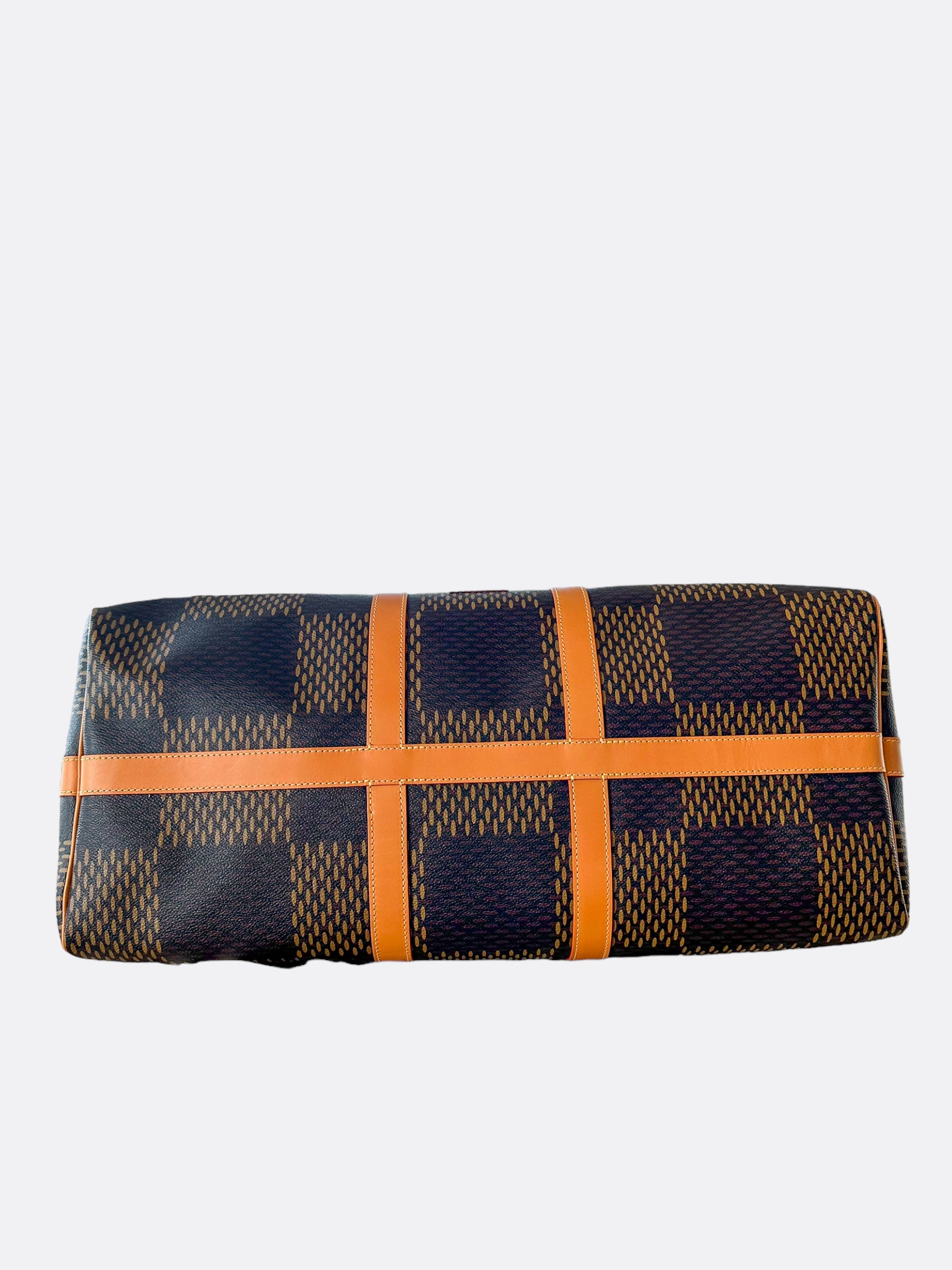 Louis Vuitton Nigo Brown Giant Damier Monogram Keepall 50