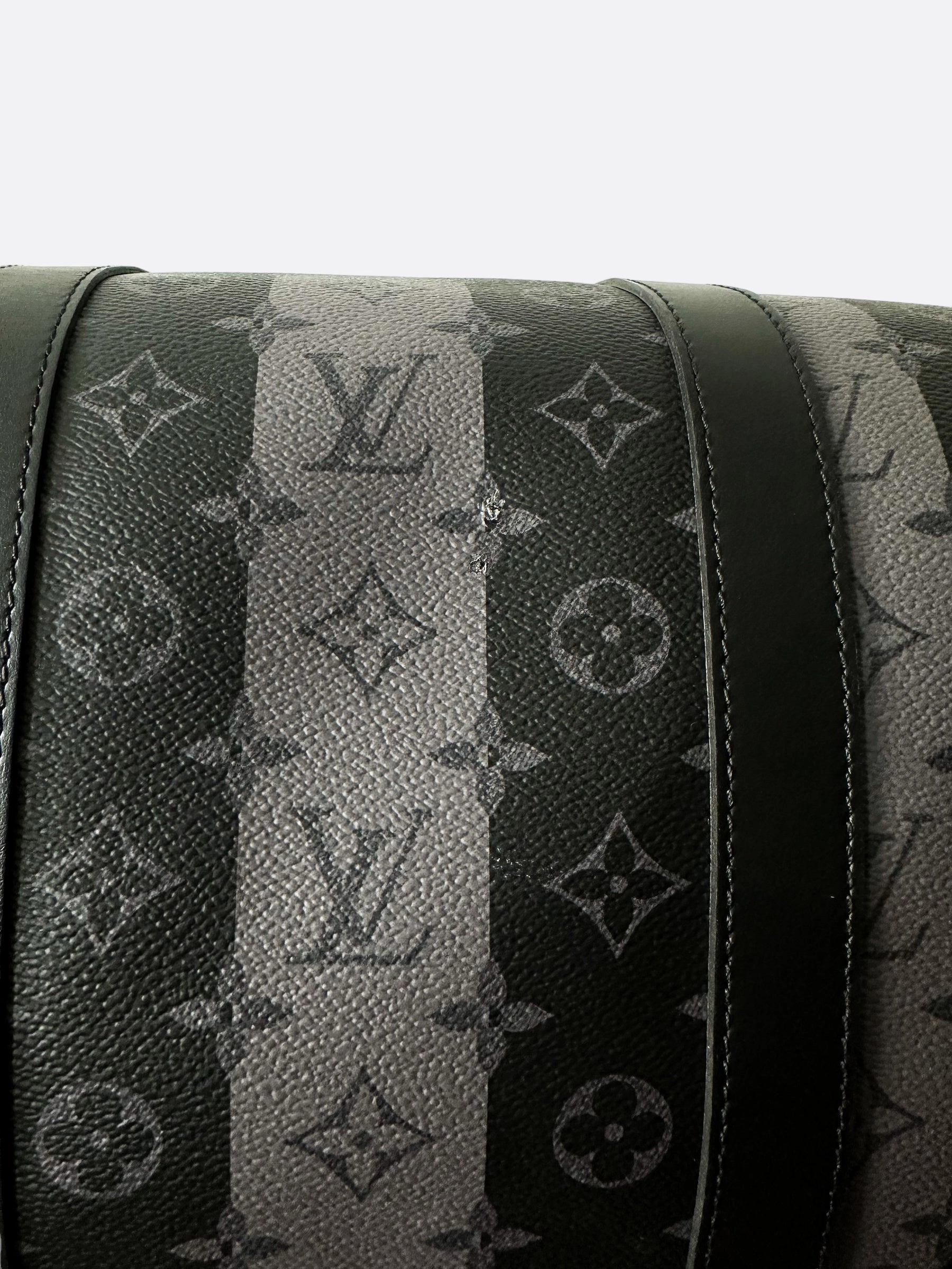 Louis Vuitton Nigo Grey Striped Monogram Keepall 55