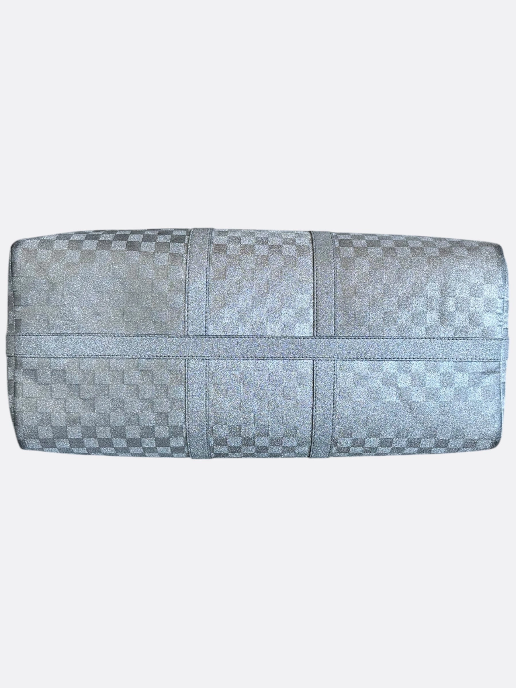 Louis Vuitton Silver Damier Glitter Keepall 50