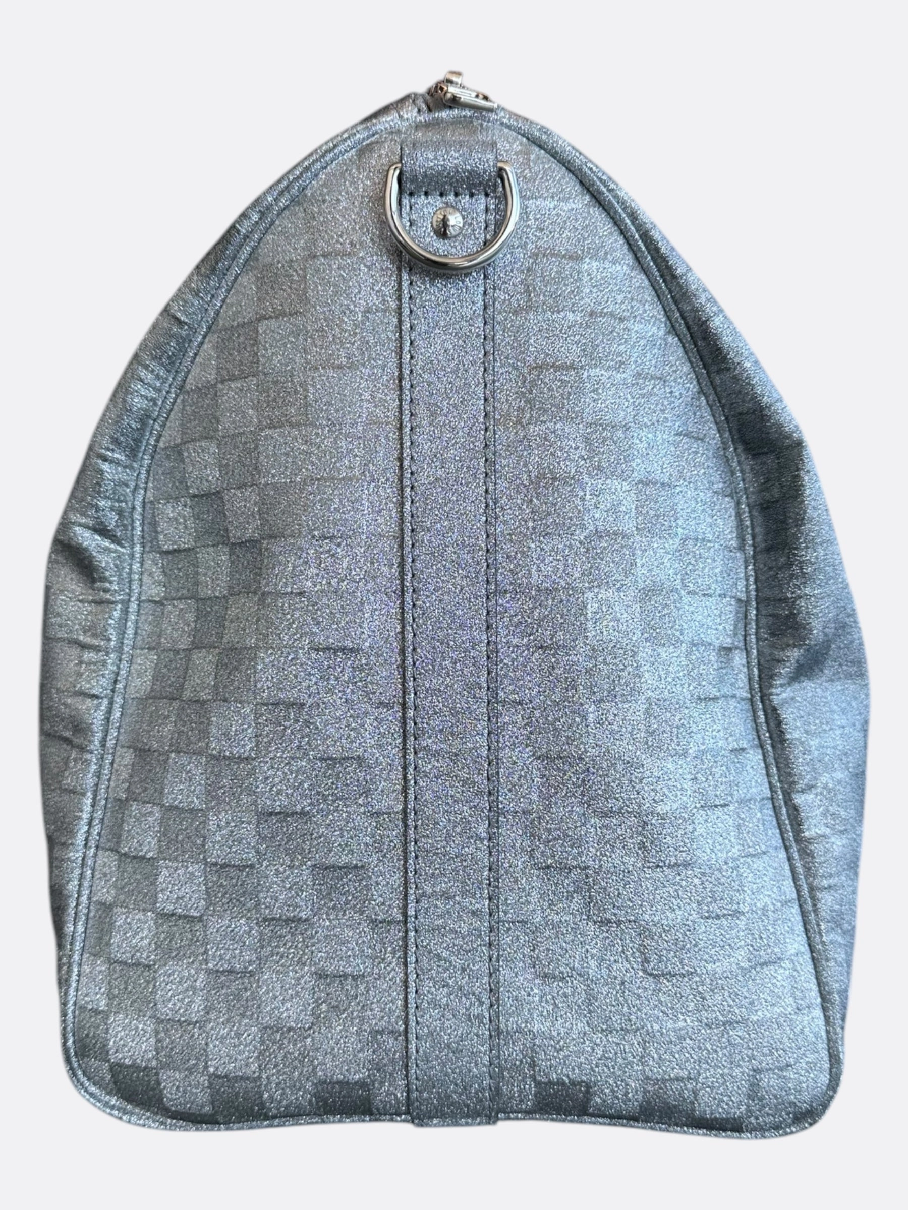 Louis Vuitton Silver Damier Glitter Keepall 50