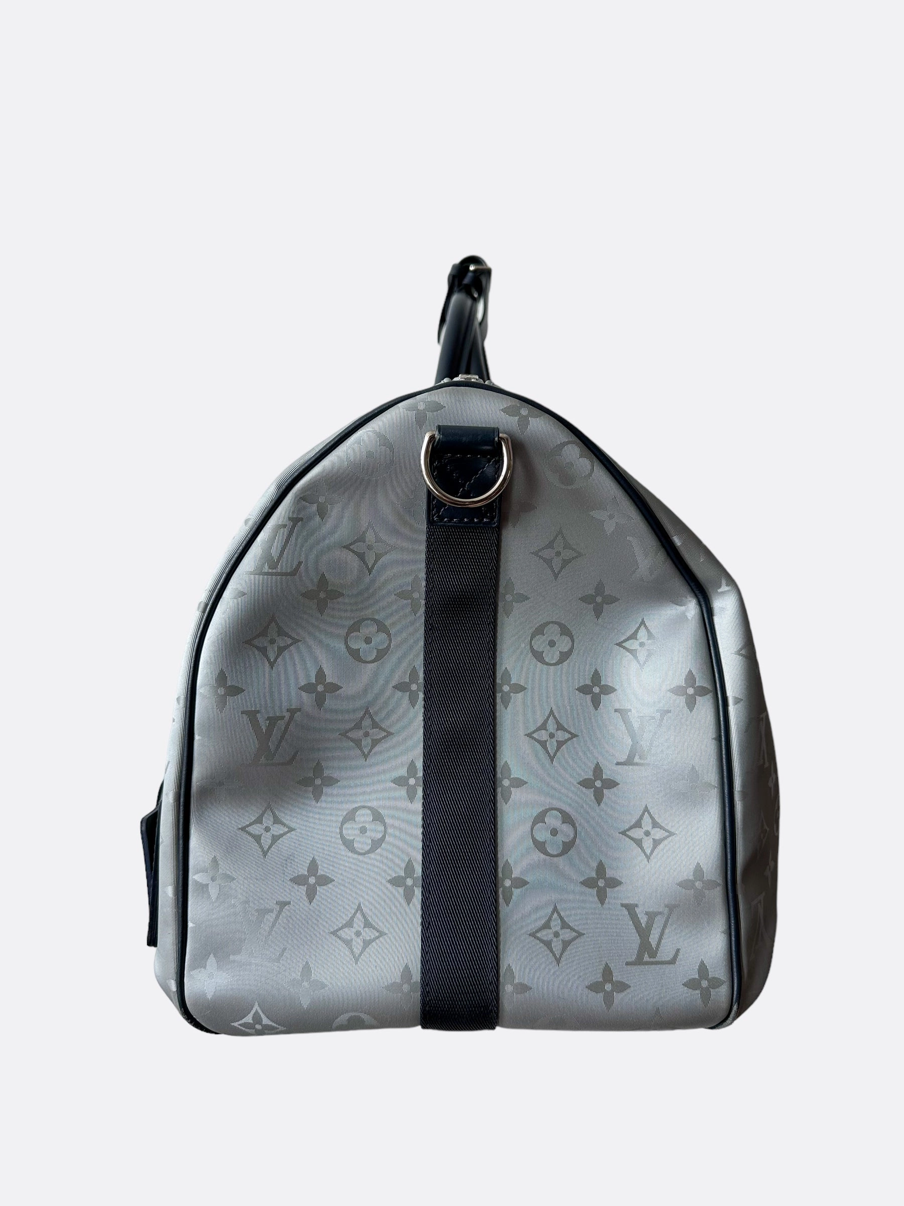 Louis Vuitton Silver Monogram Satellite Keepall 50