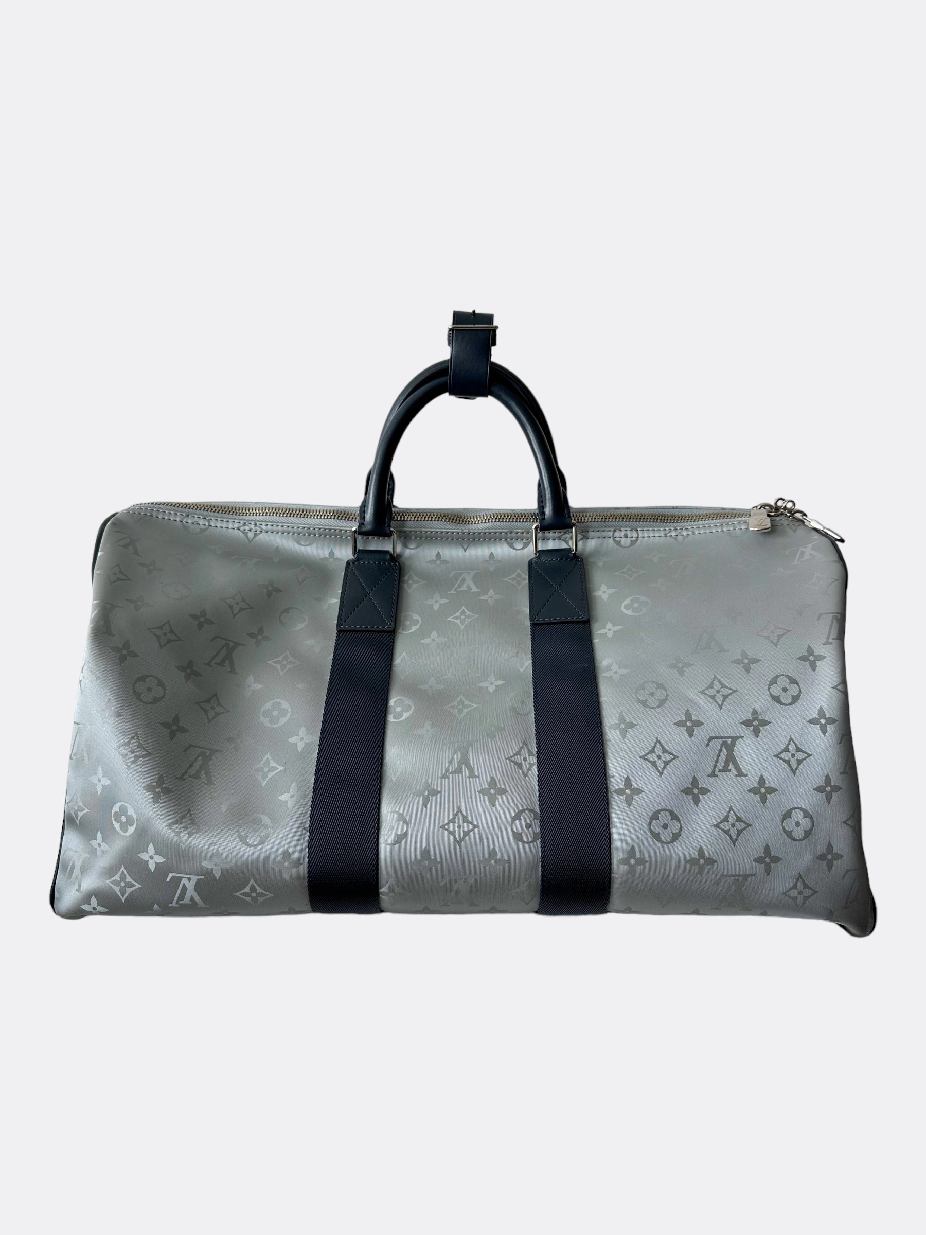 Louis Vuitton Silver Monogram Satellite Keepall 50
