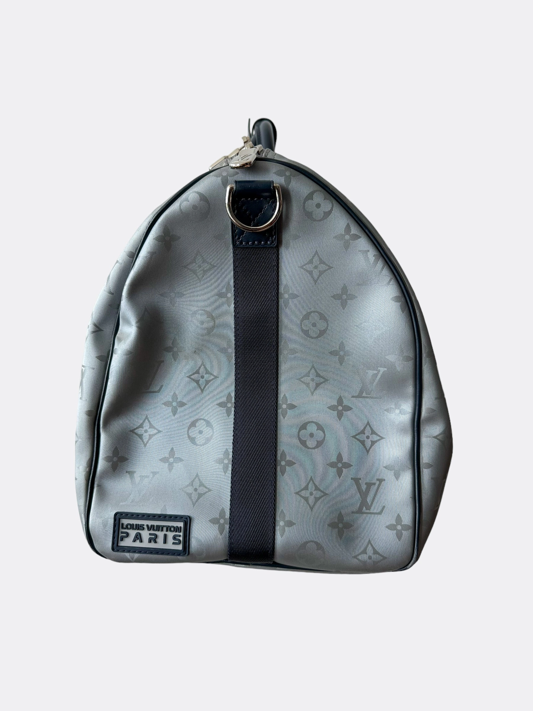 Louis Vuitton Silver Monogram Satellite Keepall 50