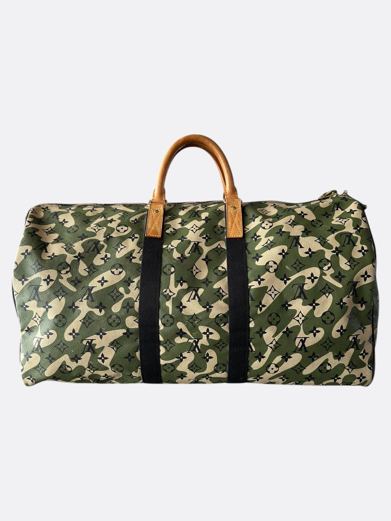 Louis Vuitton Takashi Murakami Camo Monogram Keepall 55