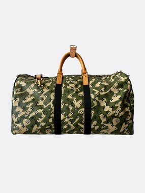 Louis Vuitton Takashi Murakami Camo Monogram Keepall 55