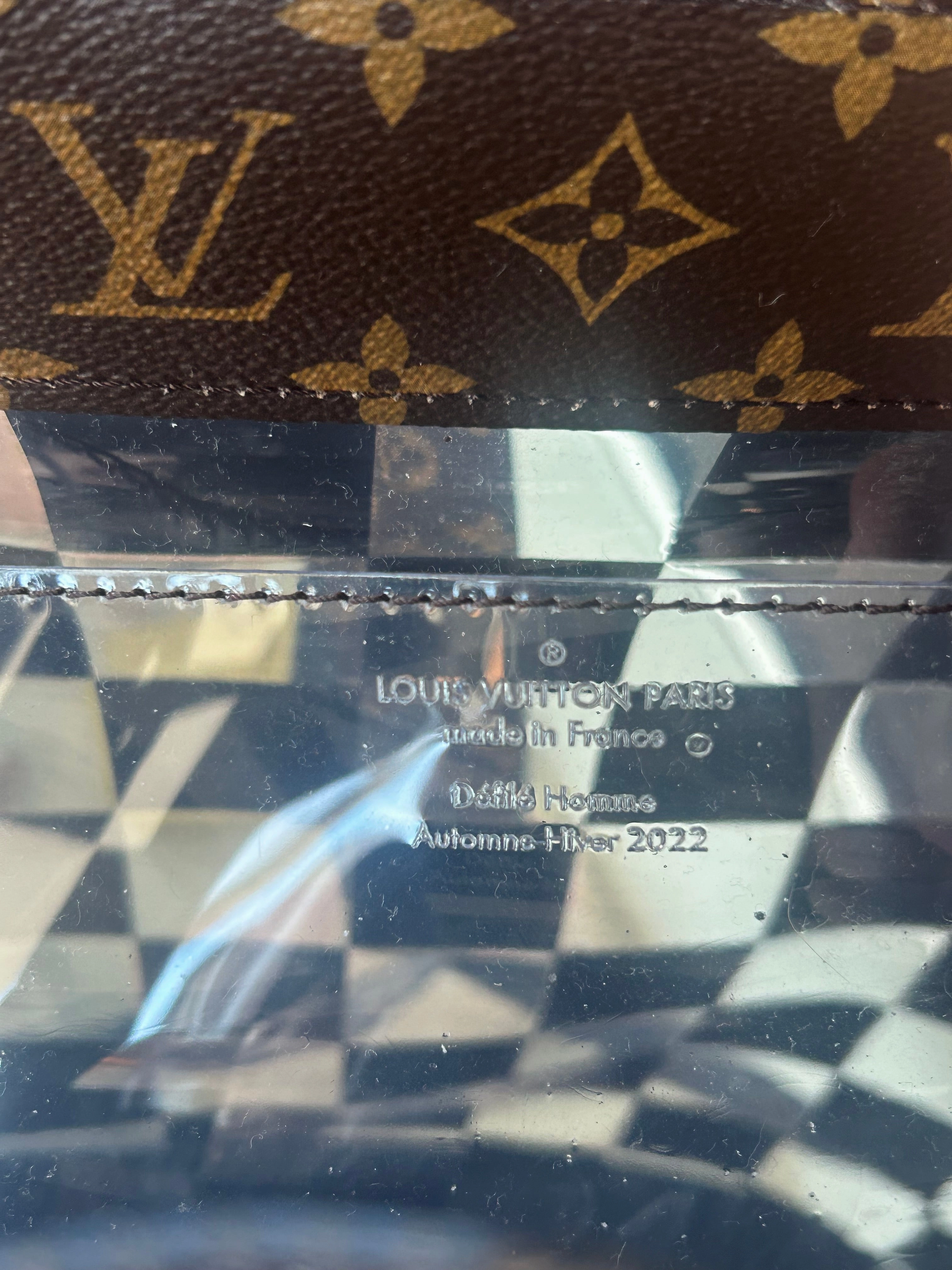 Louis Vuitton Transparent Brown Chess Monogram Christopher Backpack