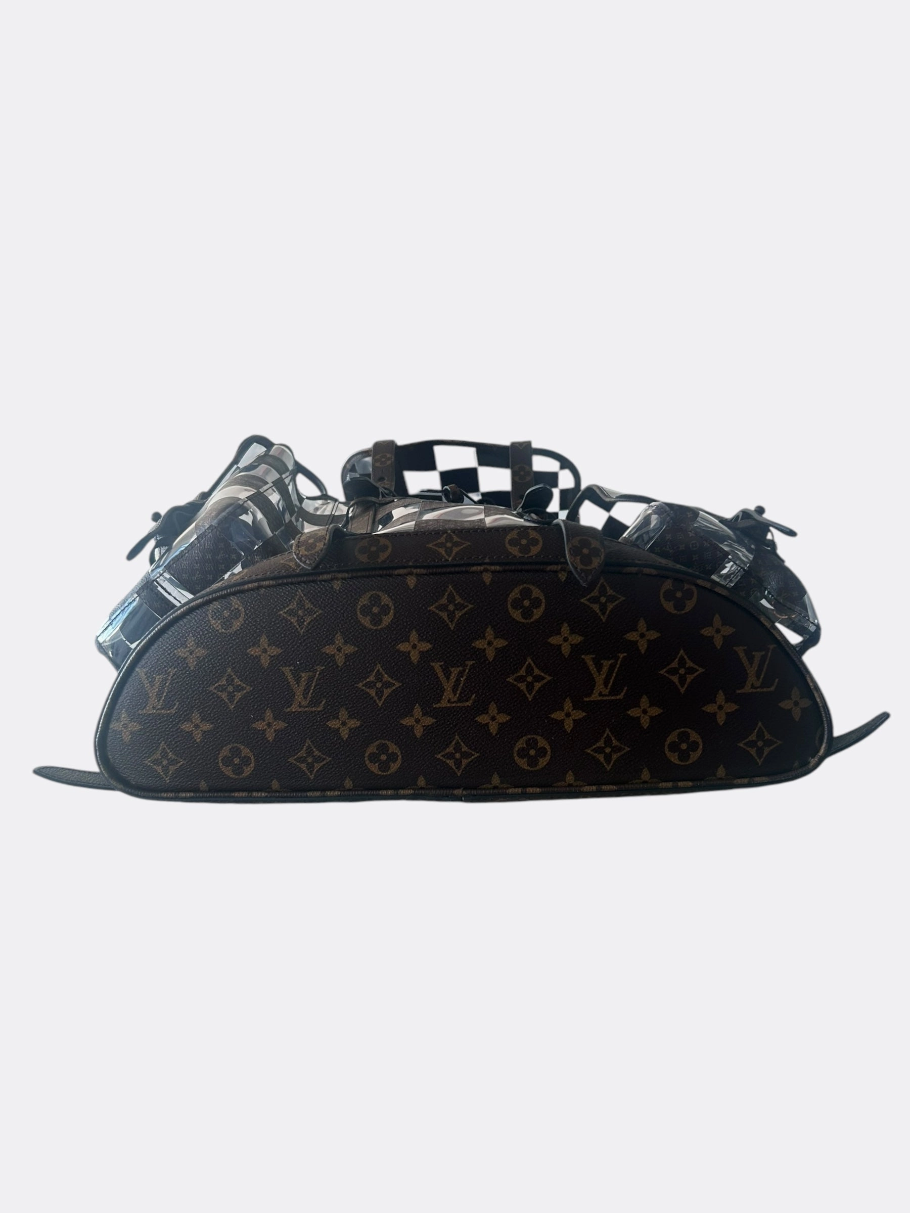 Louis Vuitton Transparent Brown Chess Monogram Christopher Backpack