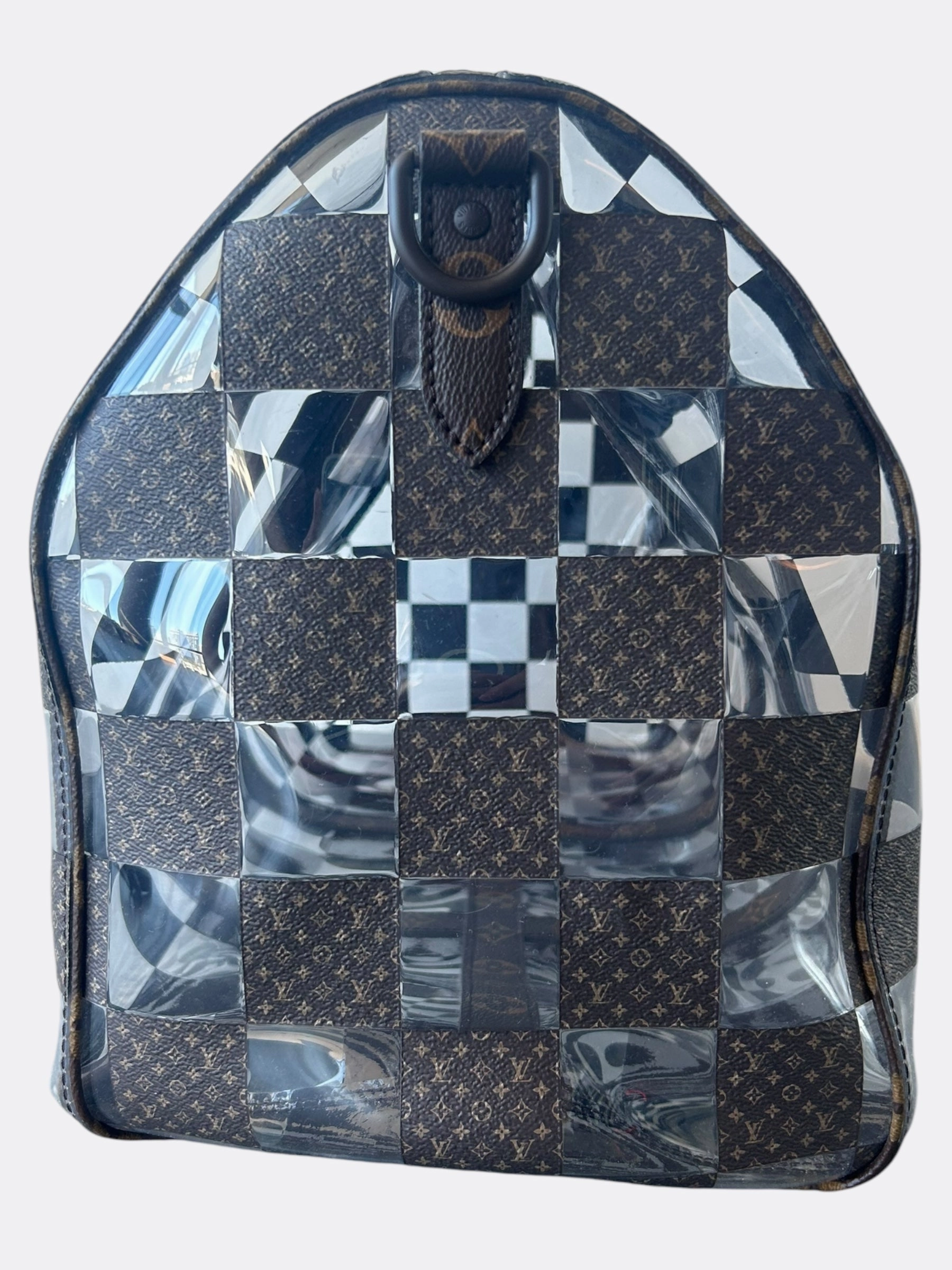 Louis Vuitton Transparent Brown Chess Monogram Keepall 50