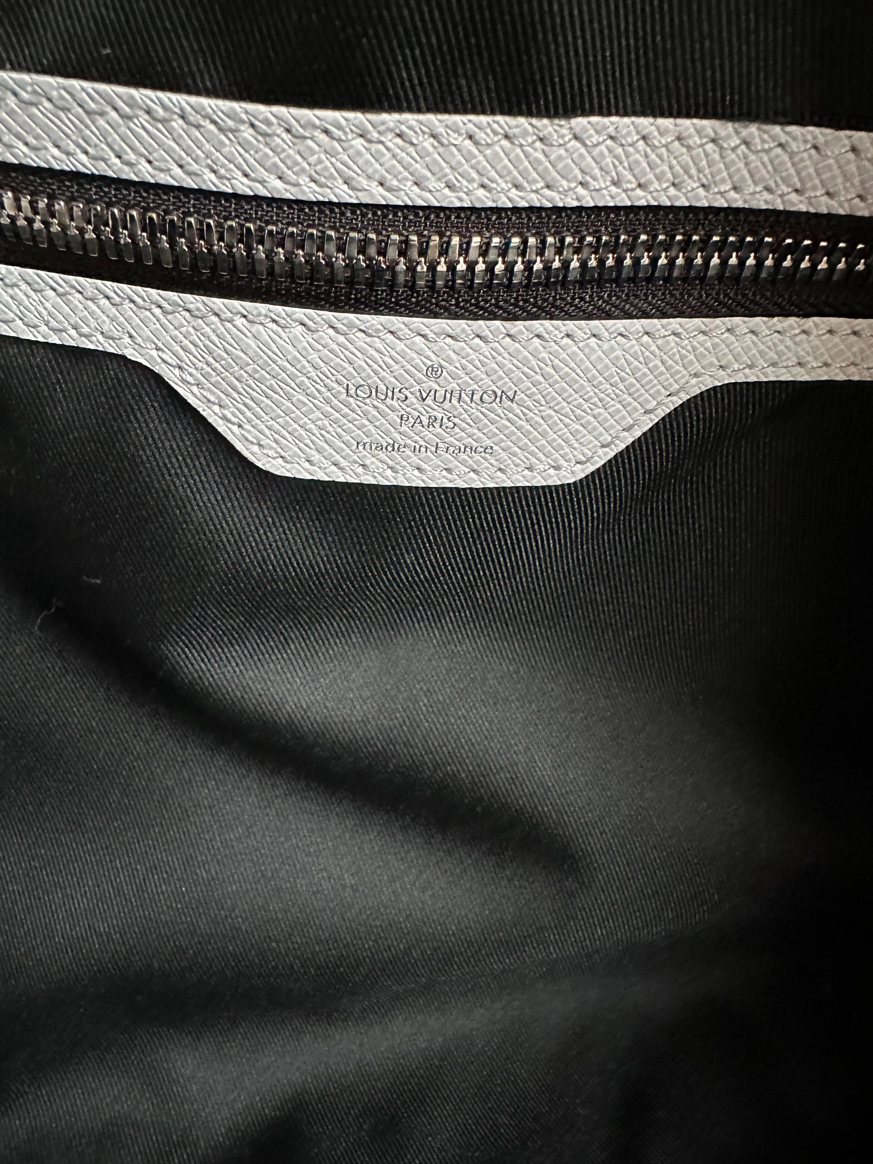 Louis Vuitton White Taigarama Monogram Keepall 50