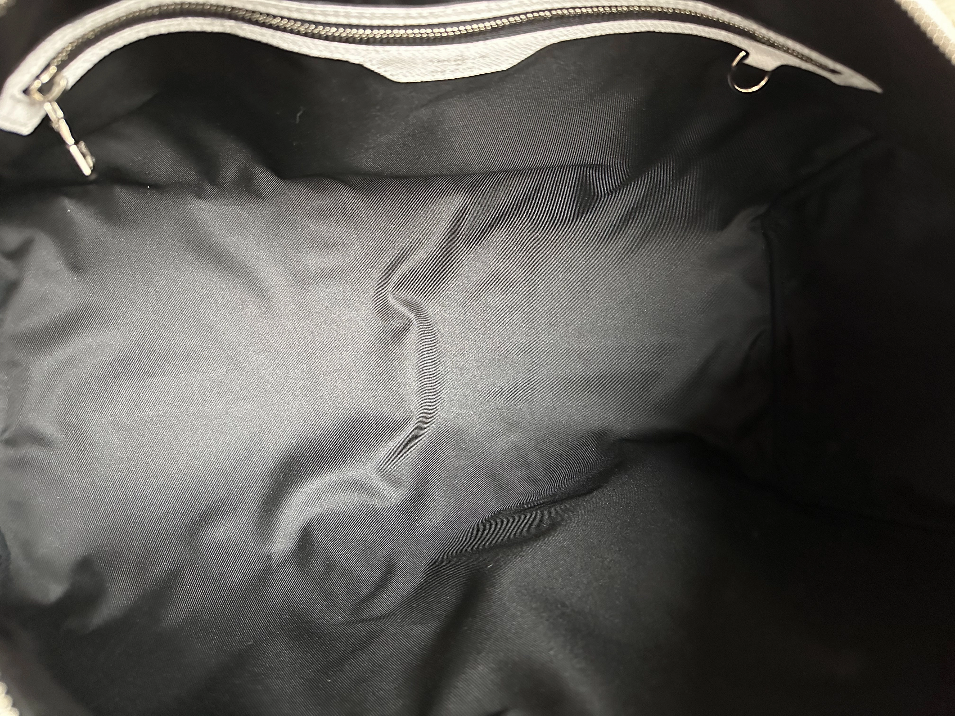 Louis Vuitton White Taigarama Monogram Keepall 50