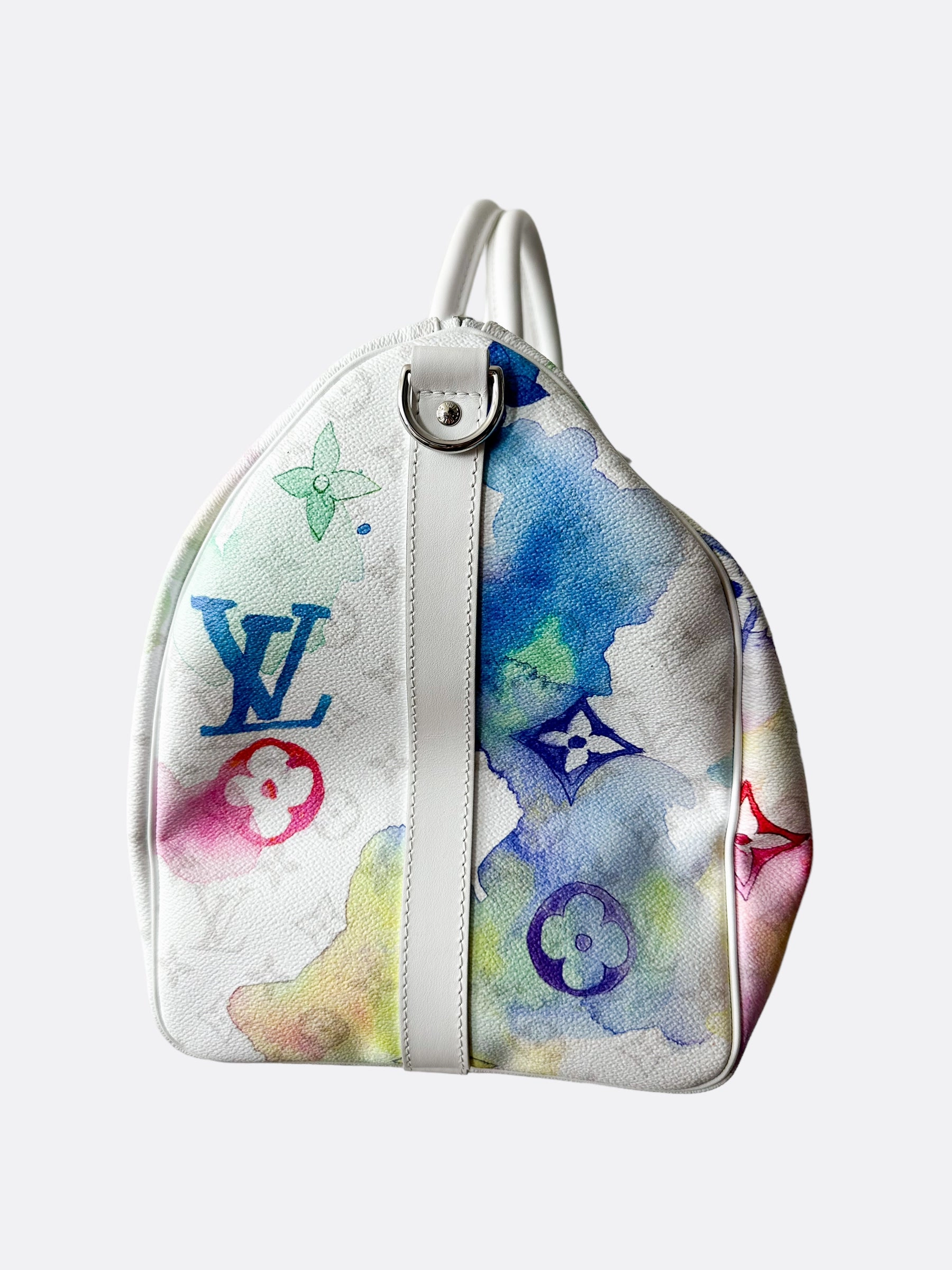 Louis Vuitton White Watercolor Monogram Keepall 50