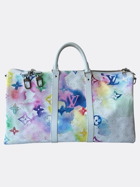 Louis Vuitton White Watercolor Monogram Keepall 50