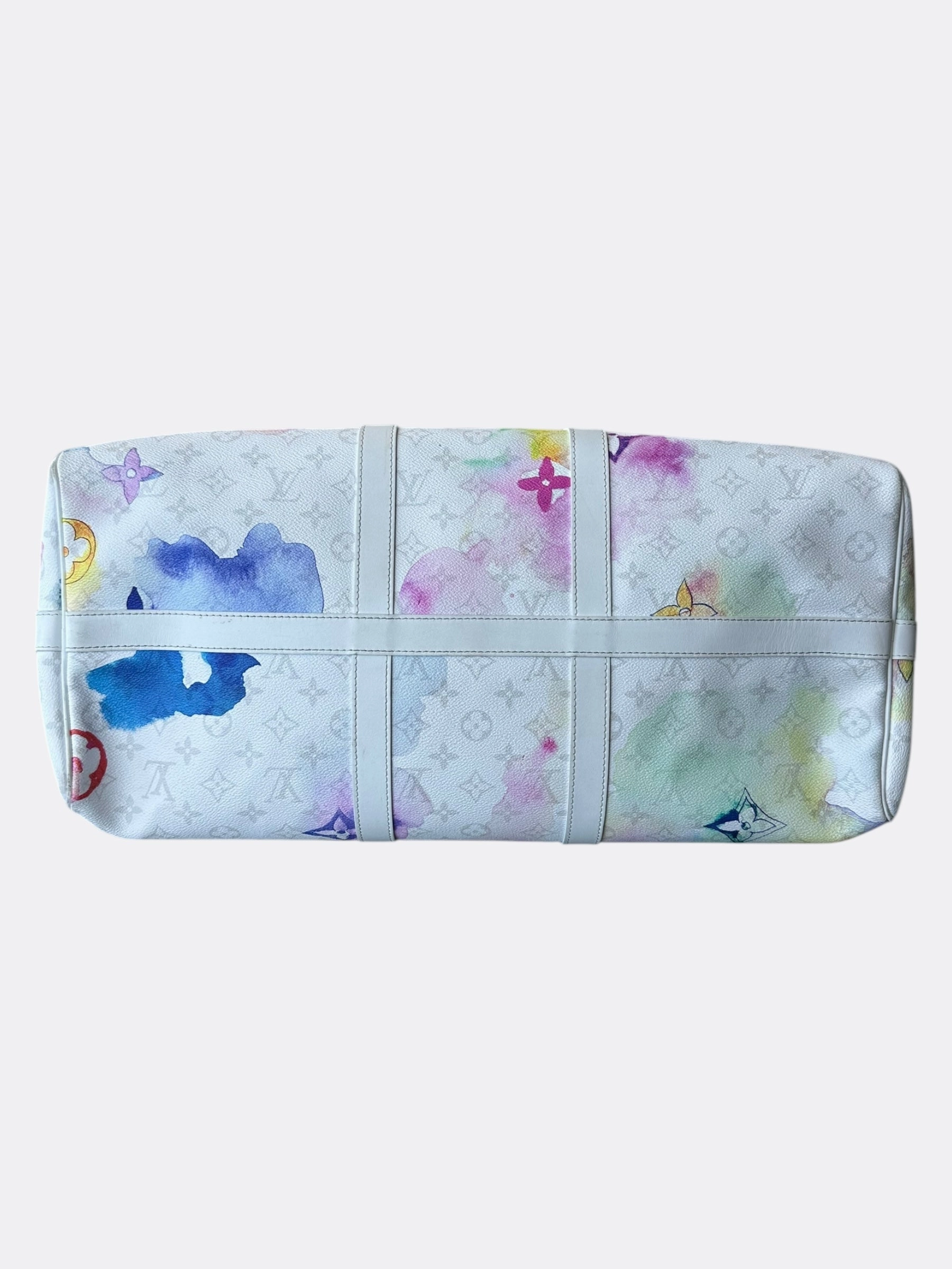 Louis Vuitton White Watercolor Monogram Keepall 50