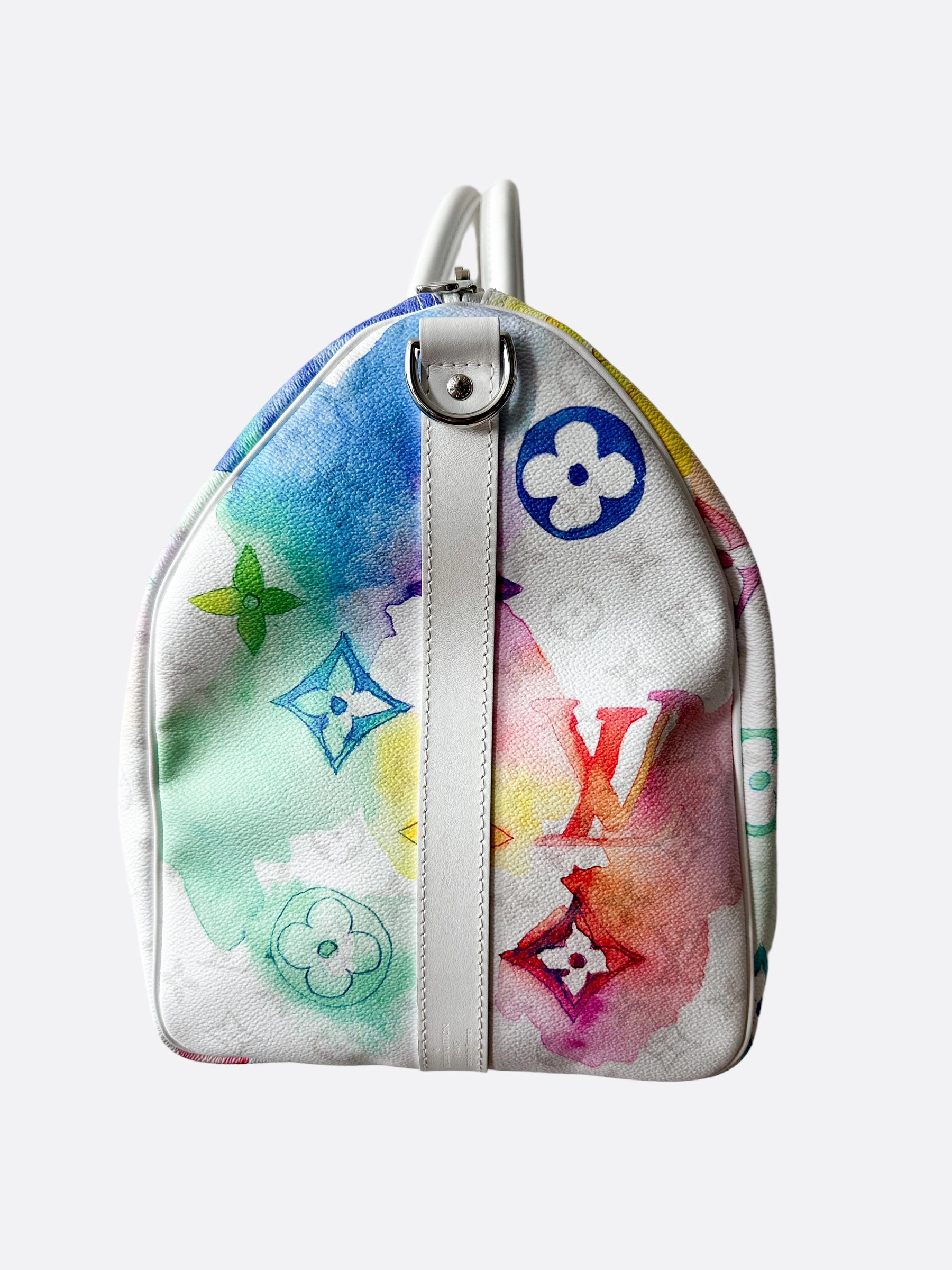 Louis Vuitton White Watercolor Monogram Keepall 50