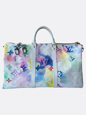 Louis Vuitton White Watercolor Monogram Keepall 50