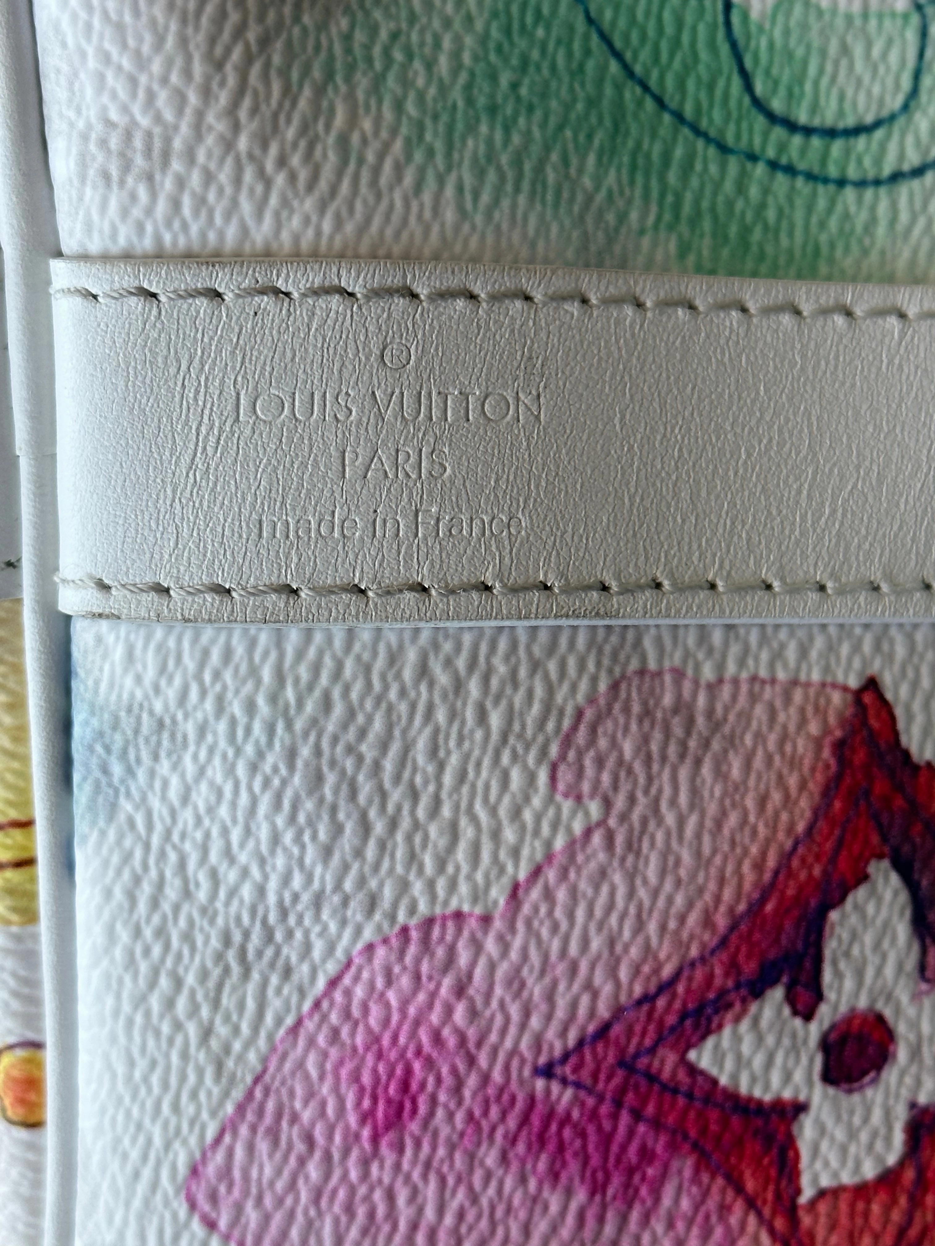 Louis Vuitton White Watercolor Monogram Keepall 50