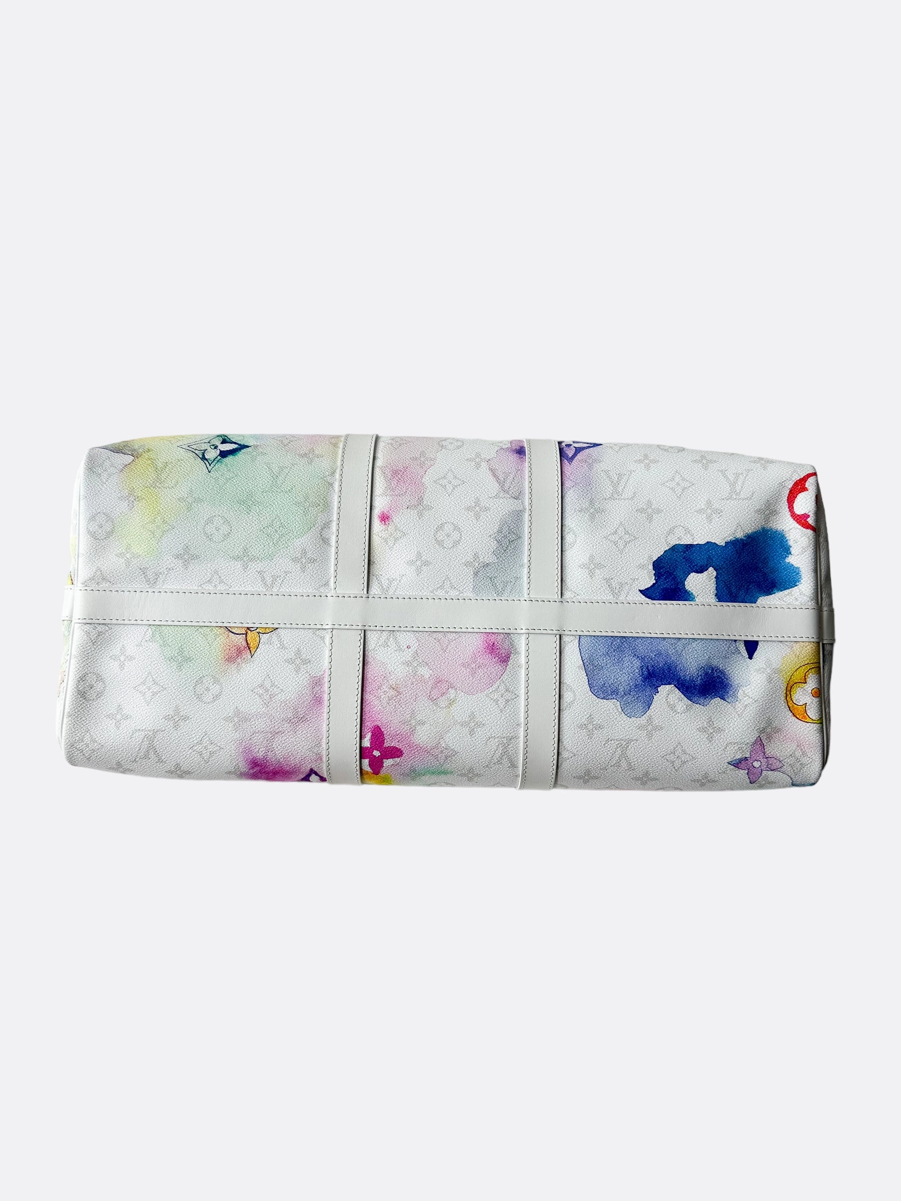Louis Vuitton White Watercolor Monogram Keepall 50