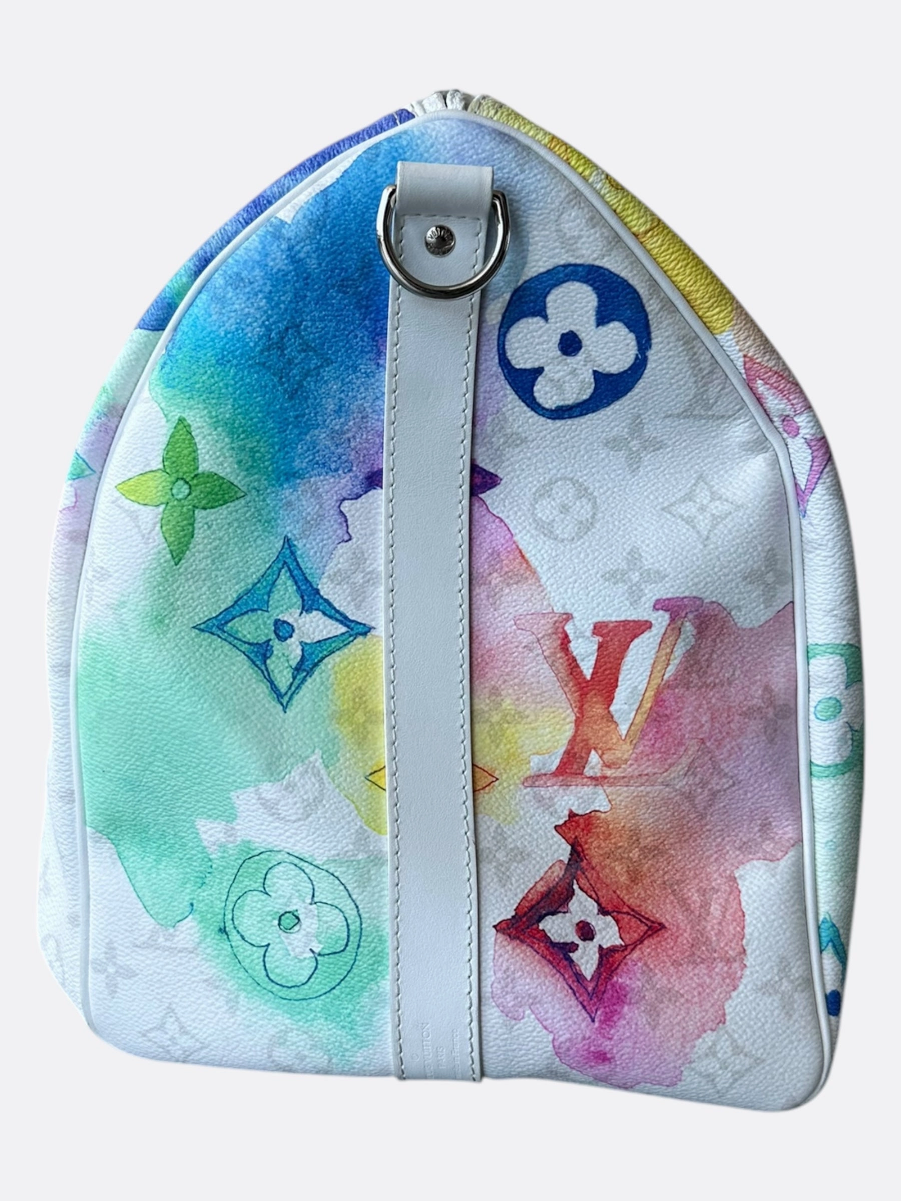 Louis Vuitton White Watercolor Monogram Keepall 50