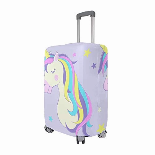 Luggage Cover Cute Unicorn With Stars Suitcase Protector Fits 18-32 Inch Travel Luggage