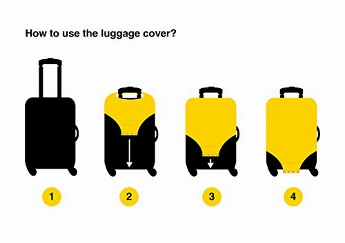 Luggage Cover Cute Unicorn With Stars Suitcase Protector Fits 18-32 Inch Travel Luggage